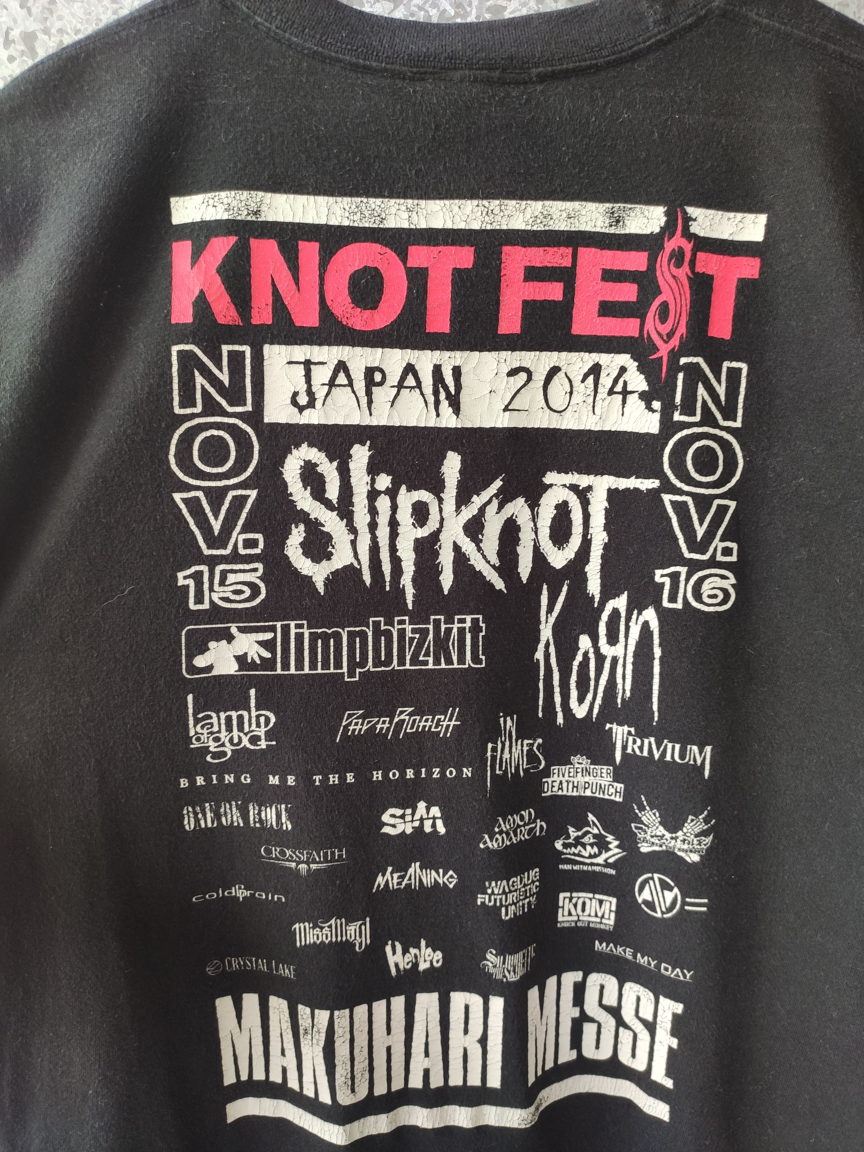 Band Tees 🔥 Rare💥 Knot Fest Japan 2014 t shirt Korn Slipknot Size US L / EU 52-54 / 3 - 3 Thumbnail