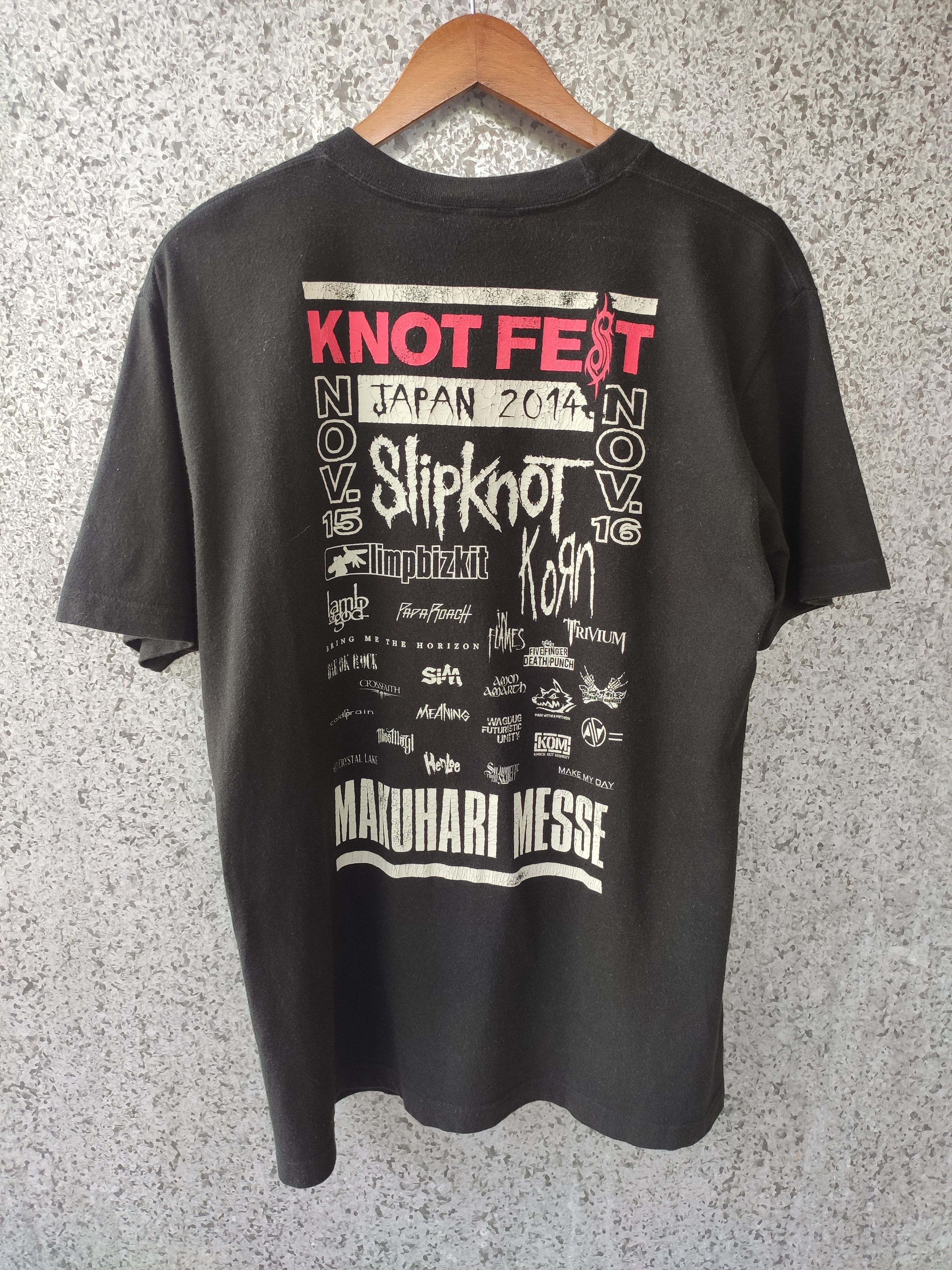 Band Tees 🔥 Rare💥 Knot Fest Japan 2014 t shirt Korn Slipknot Size US L / EU 52-54 / 3 - 1 Thumbnail