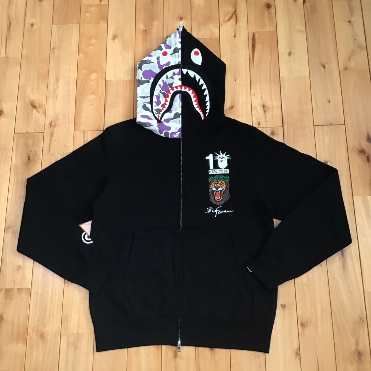 Bape × Big Sean Big Sean NYC Shark full zip Hoodie BAPE camo Size US L / EU 52-54 / 3 - 4 Thumbnail
