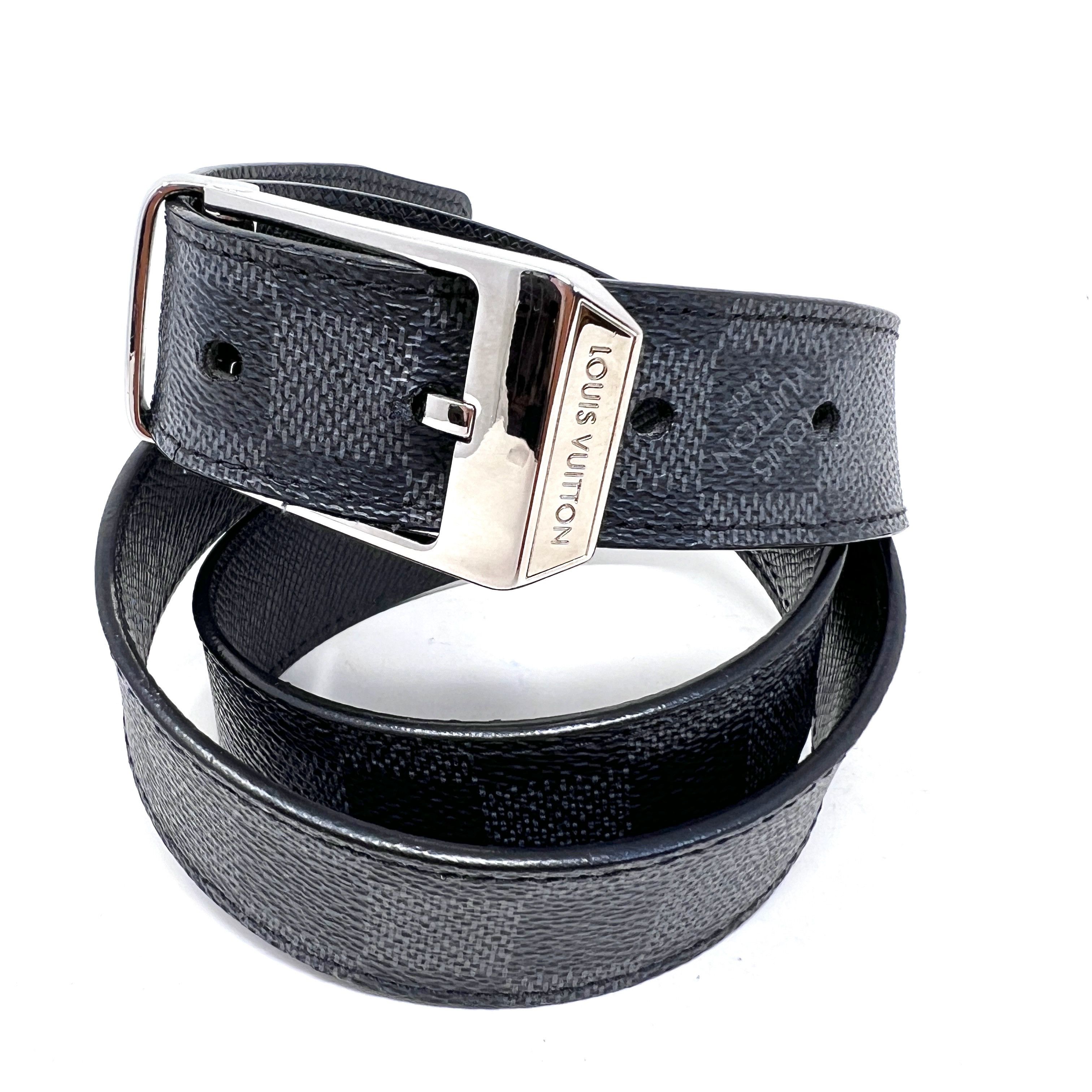 Pre-owned Louis Vuitton X Nba Lv 3 Steps 40mm Reversible Belt Monogram