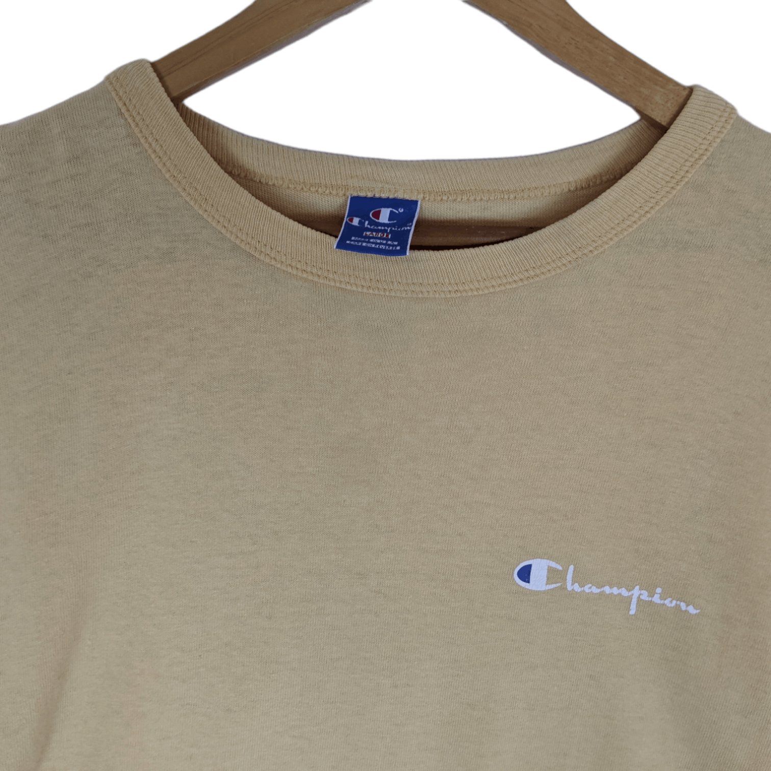 Champion Vintage 90's CHAMPION Yellow Single Stitches T-Shirt Size US L / EU 52-54 / 3 - 4 Thumbnail