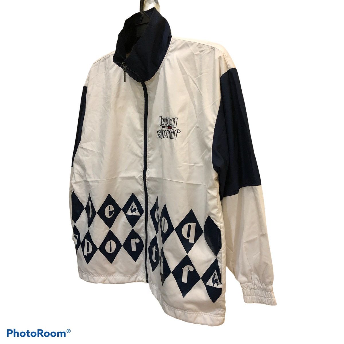 Le Coq Sportif × Vintage Vintage Le Coq Sportif Windbreaker big Ligo Size US M / EU 48-50 / 2 - 2 Thumbnail