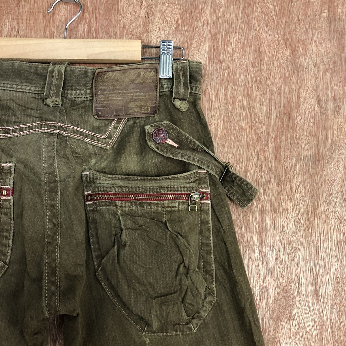 Edwin Retro Vintage Edwin Blue Trip Cargo Pant Multiple Pockets Size US 28 / EU 44 - 14 Thumbnail