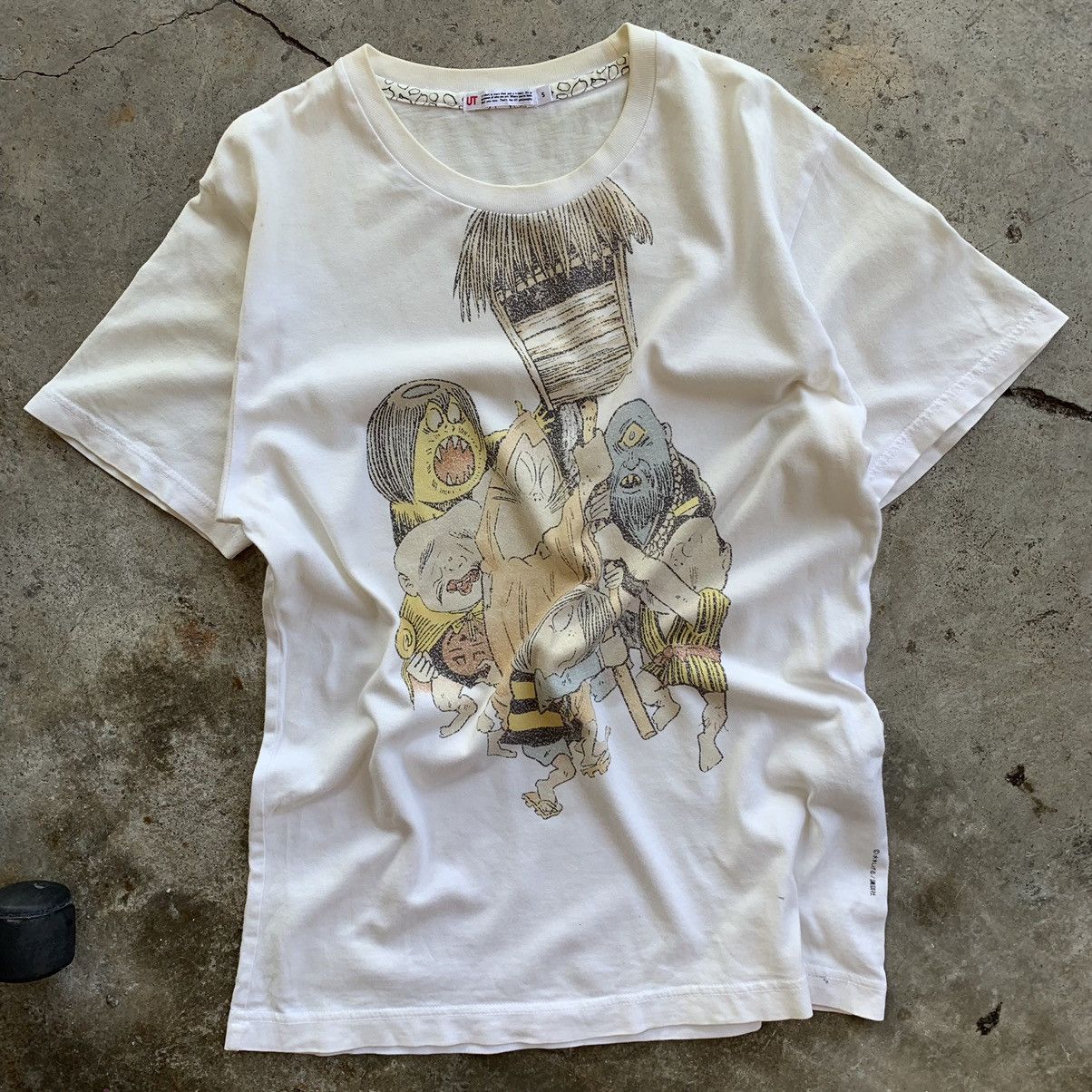 Japanese Brand Uniqlo anime japan white t-shirt tee Size US S / EU 44-46 / 1 - 1 Thumbnail