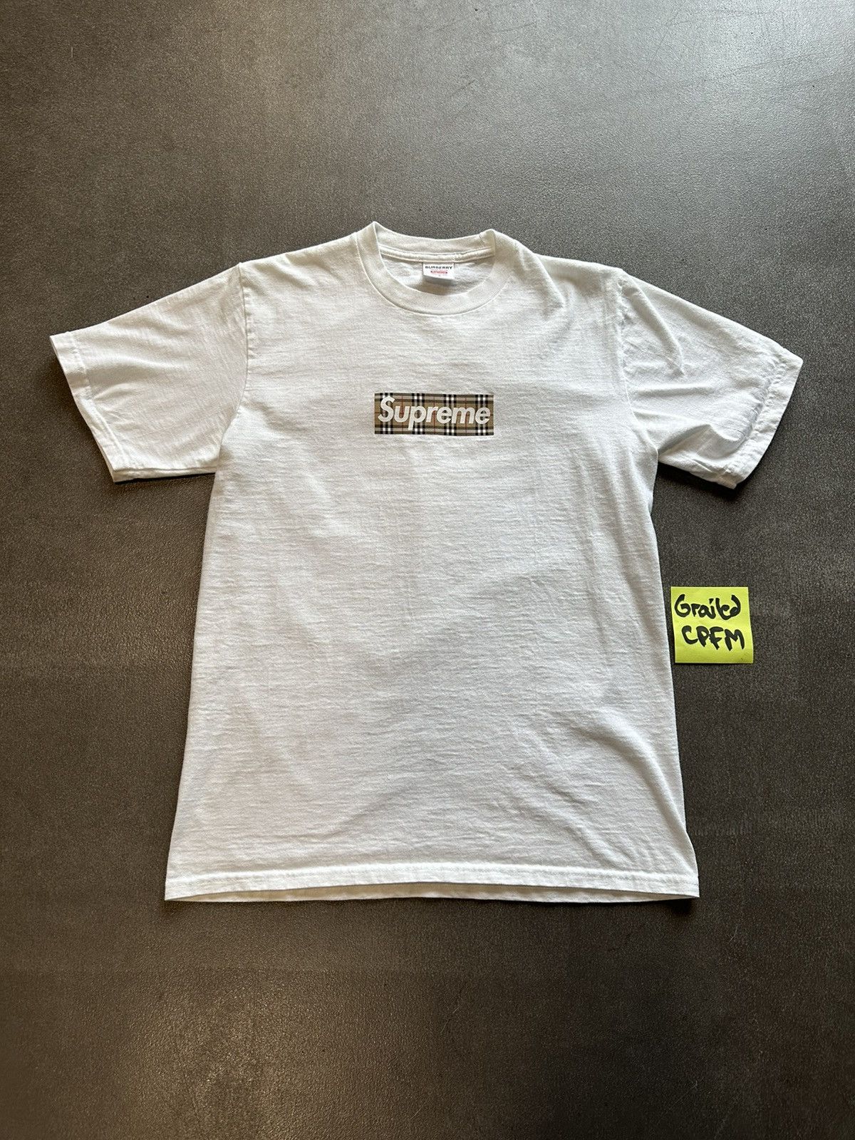 Burberry × Supreme Supreme Burberry Box Logo T Shirt White S | Grailed