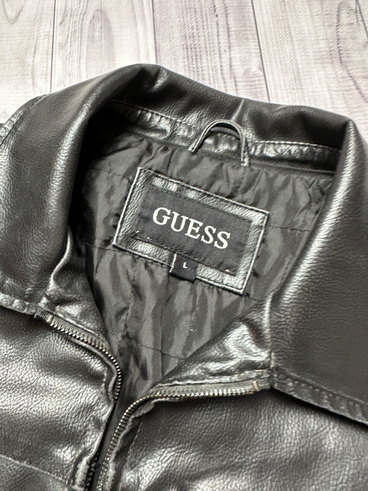 Guess × Vintage Vintage Guess leather jacket size L rare Size US L / EU 52-54 / 3 - 8 Thumbnail