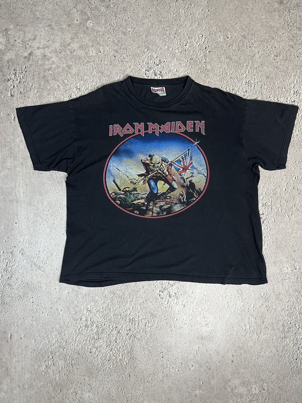 Band Tees × Iron Maiden × Vintage Vintage Iron Maiden Band Tee The Trooper  Redwood Tag tour 99 | Grailed