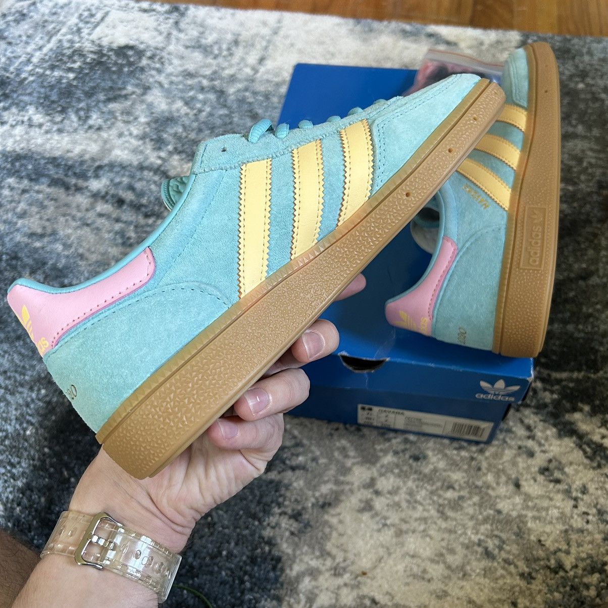 Adidas × size? FX7768 SAMBA HAVANA SiZE? UK EXCLUSiVE SKY BLUE PiNK YELLOW Size US 9 / IT 39 - 9 Thumbnail