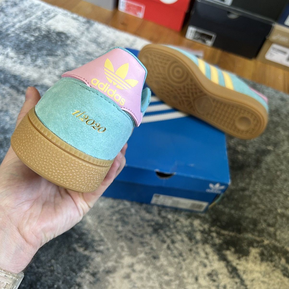 Adidas × size? FX7768 SAMBA HAVANA SiZE? UK EXCLUSiVE SKY BLUE PiNK YELLOW Size US 9 / IT 39 - 10 Thumbnail