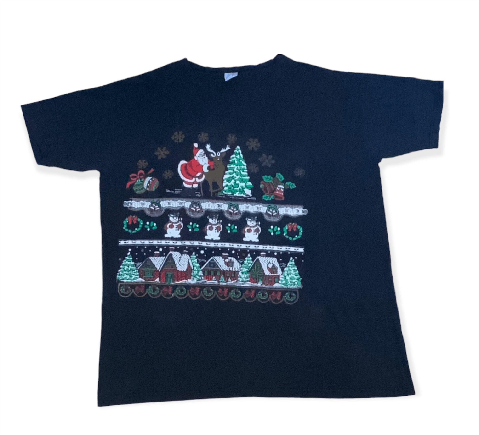 Vintage 🏁 Christmas T-Shirt 🏁 Size US XL / EU 56 / 4 - 1 Thumbnail