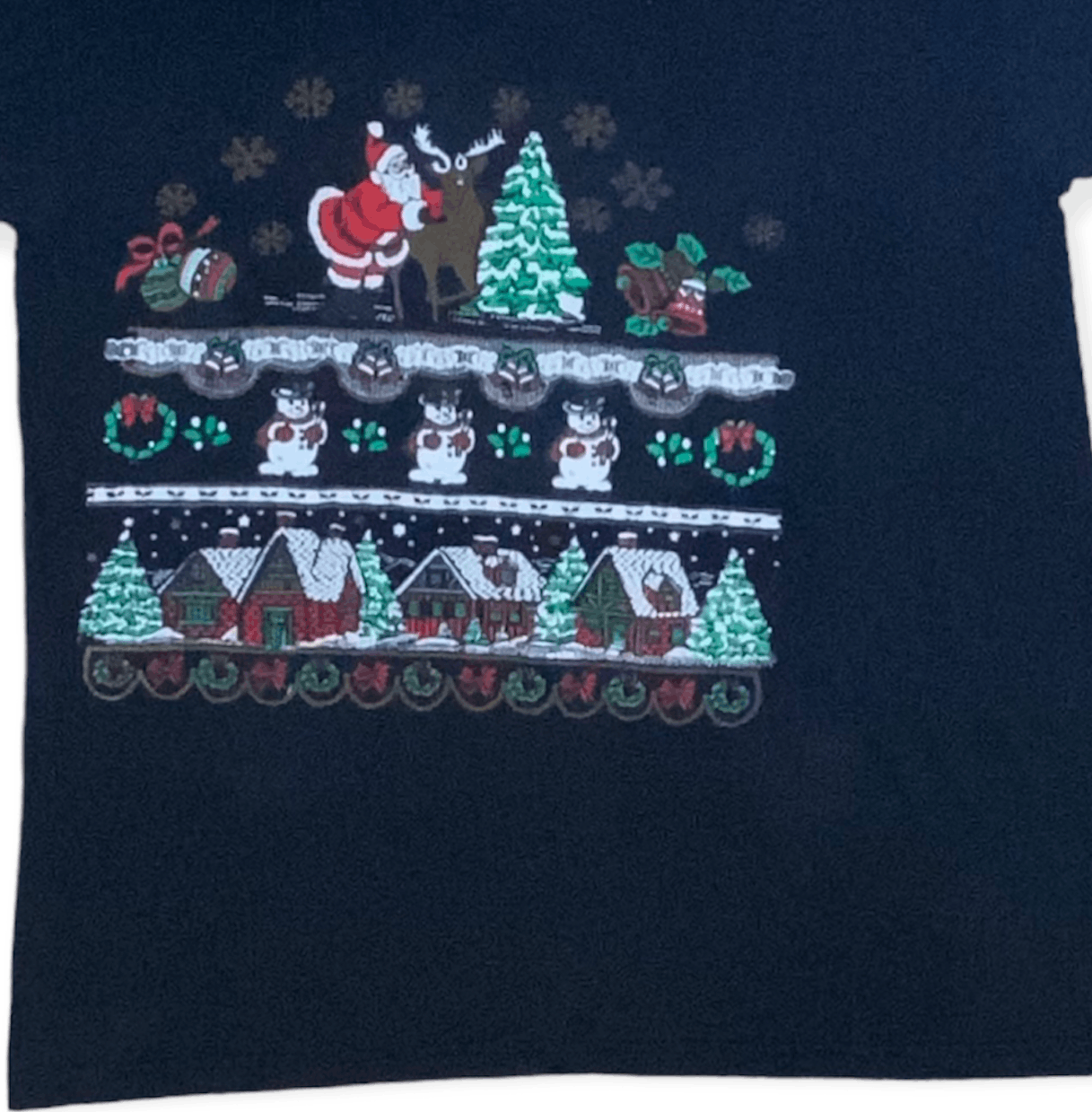 Vintage 🏁 Christmas T-Shirt 🏁 Size US XL / EU 56 / 4 - 2 Thumbnail