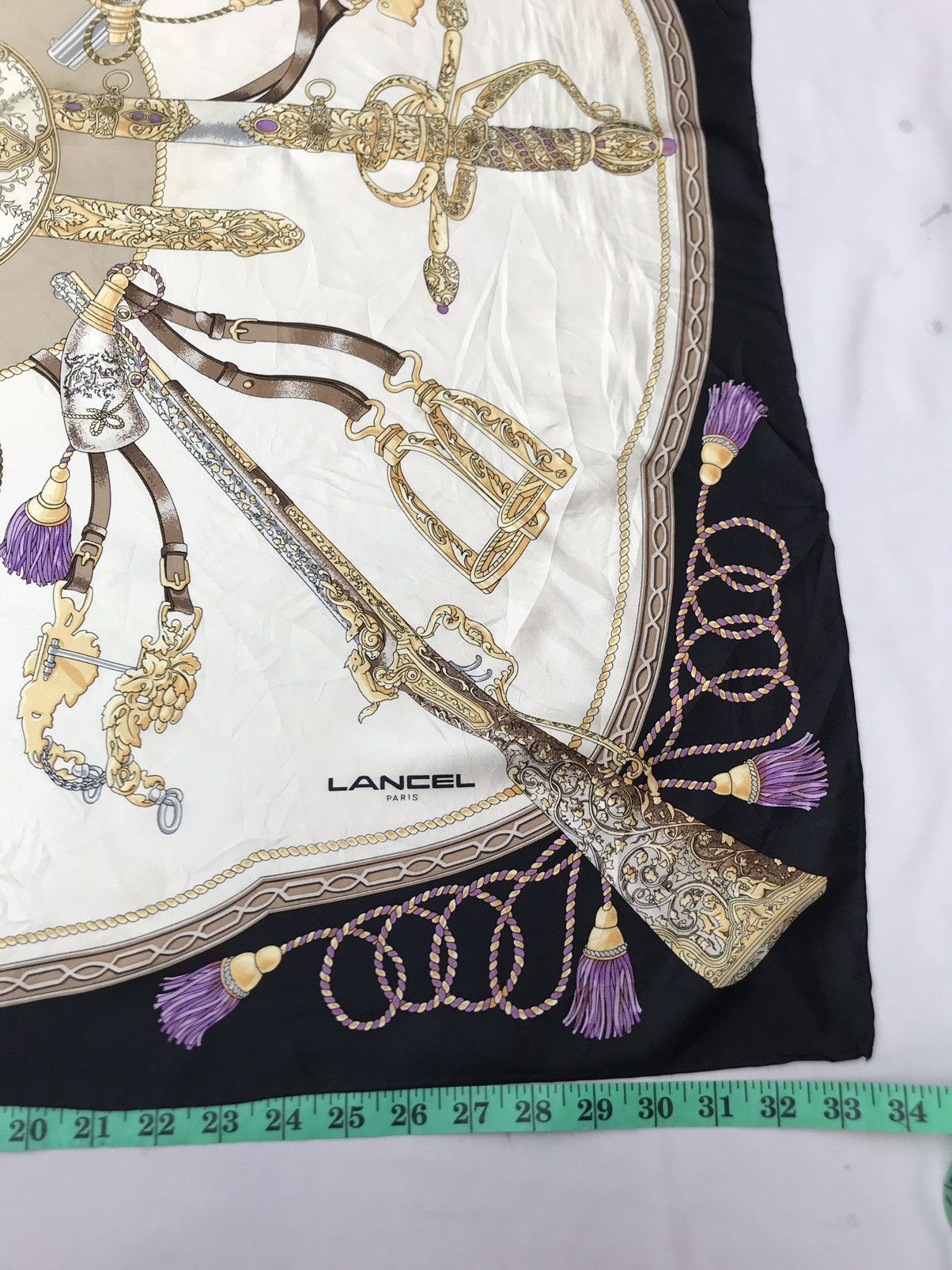 Lancel Vintage Lancel Paris Weapons Motif Silk Scarf Size ONE SIZE - 3 Thumbnail