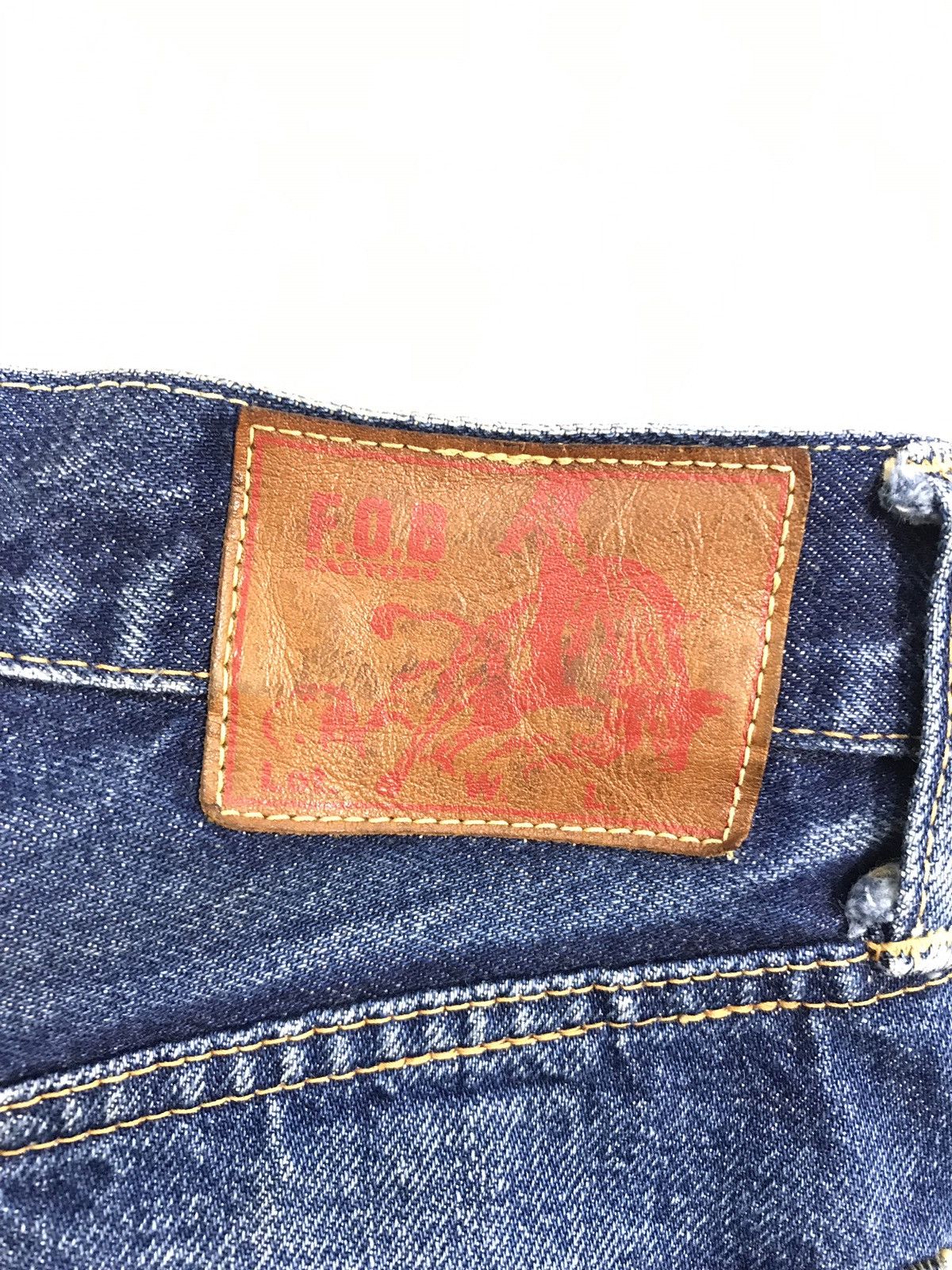 FOB Factory × Japanese Brand × Vintage Vintage F.O.B Factory Selvedge Distressed Denim Jeans Size US 28 / EU 44 - 15 Thumbnail