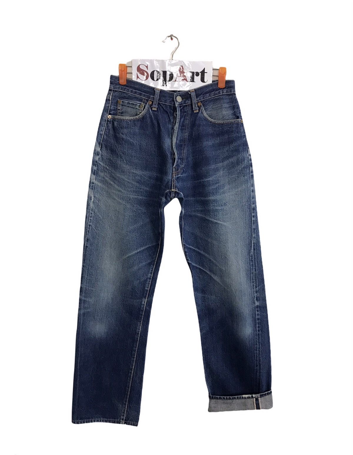 FOB Factory × Japanese Brand × Vintage Vintage F.O.B Factory Selvedge Distressed Denim Jeans Size US 28 / EU 44 - 1 Thumbnail