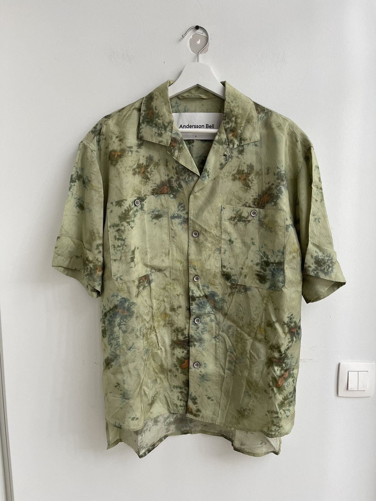 Andersson Bell Andersson Bell Unisex Forest Whisper Open Collar Shirt Size US L / EU 52-54 / 3 - 1 Thumbnail