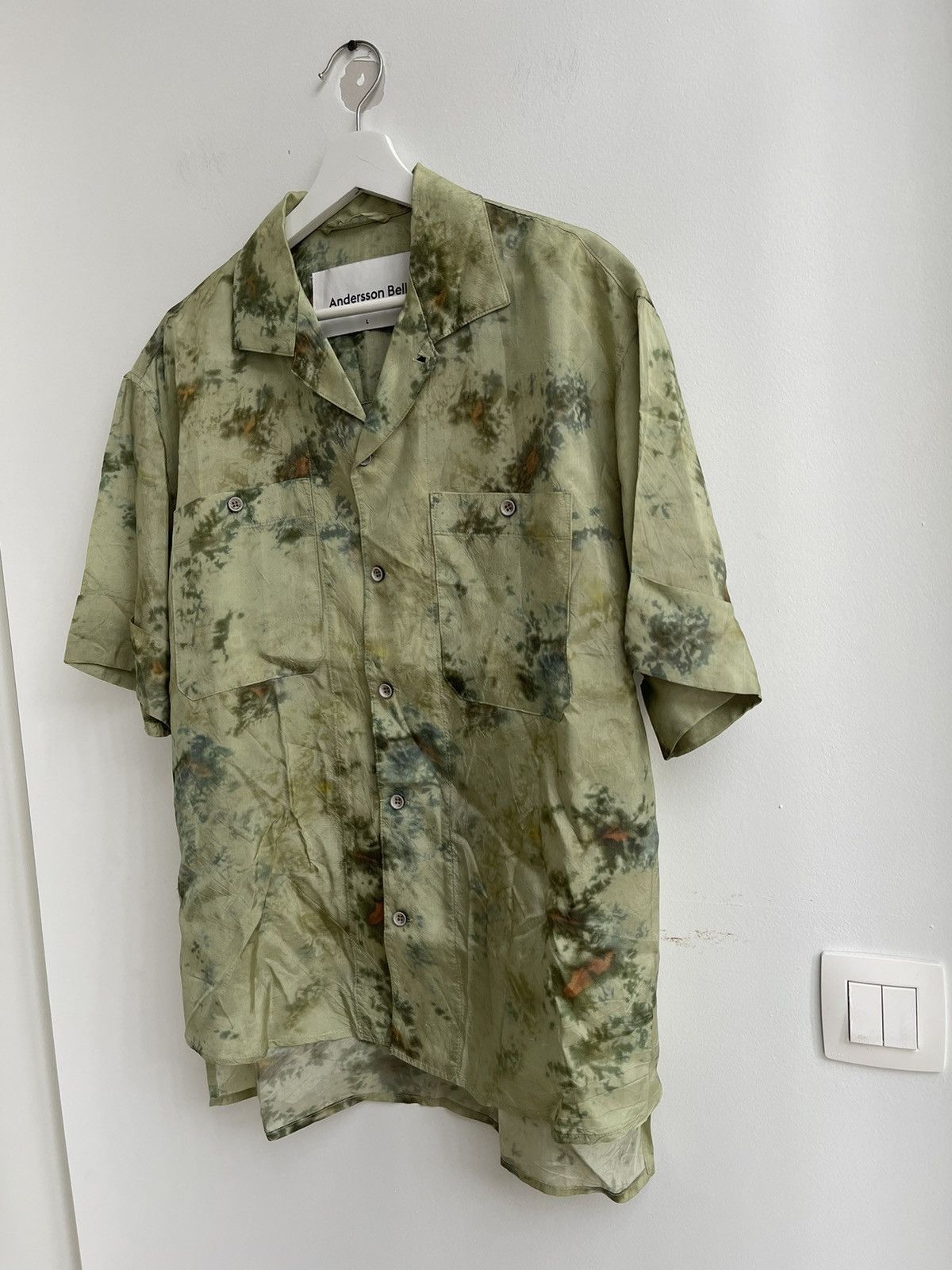 Andersson Bell Andersson Bell Unisex Forest Whisper Open Collar Shirt Size US L / EU 52-54 / 3 - 2 Thumbnail
