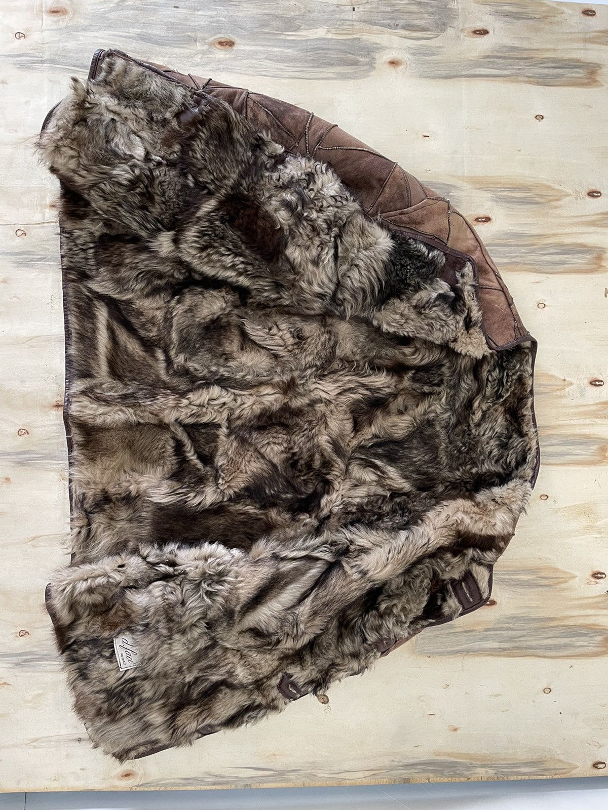 Vintage Vintage Sheepskin Patchwork Leather Jacket Buttoned Mink Fur Size US L / EU 52-54 / 3 - 5 Thumbnail