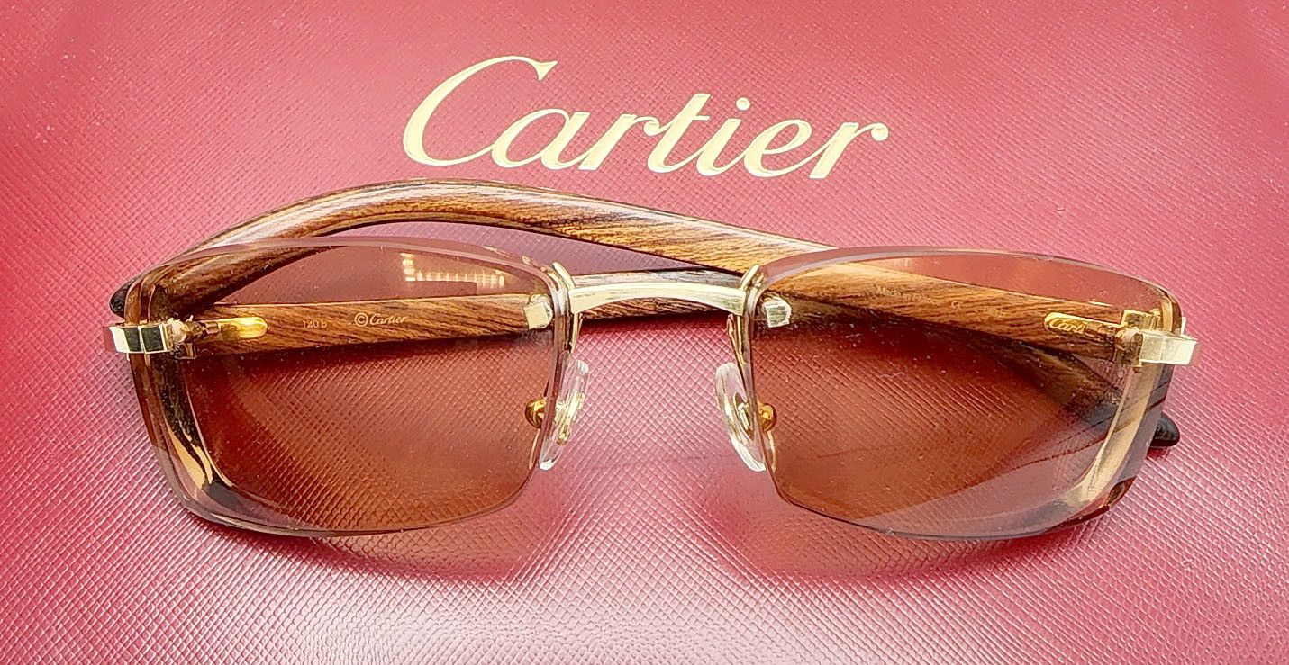 Cartier Authentic Cartier Bubinga Wood Glasses Grailed