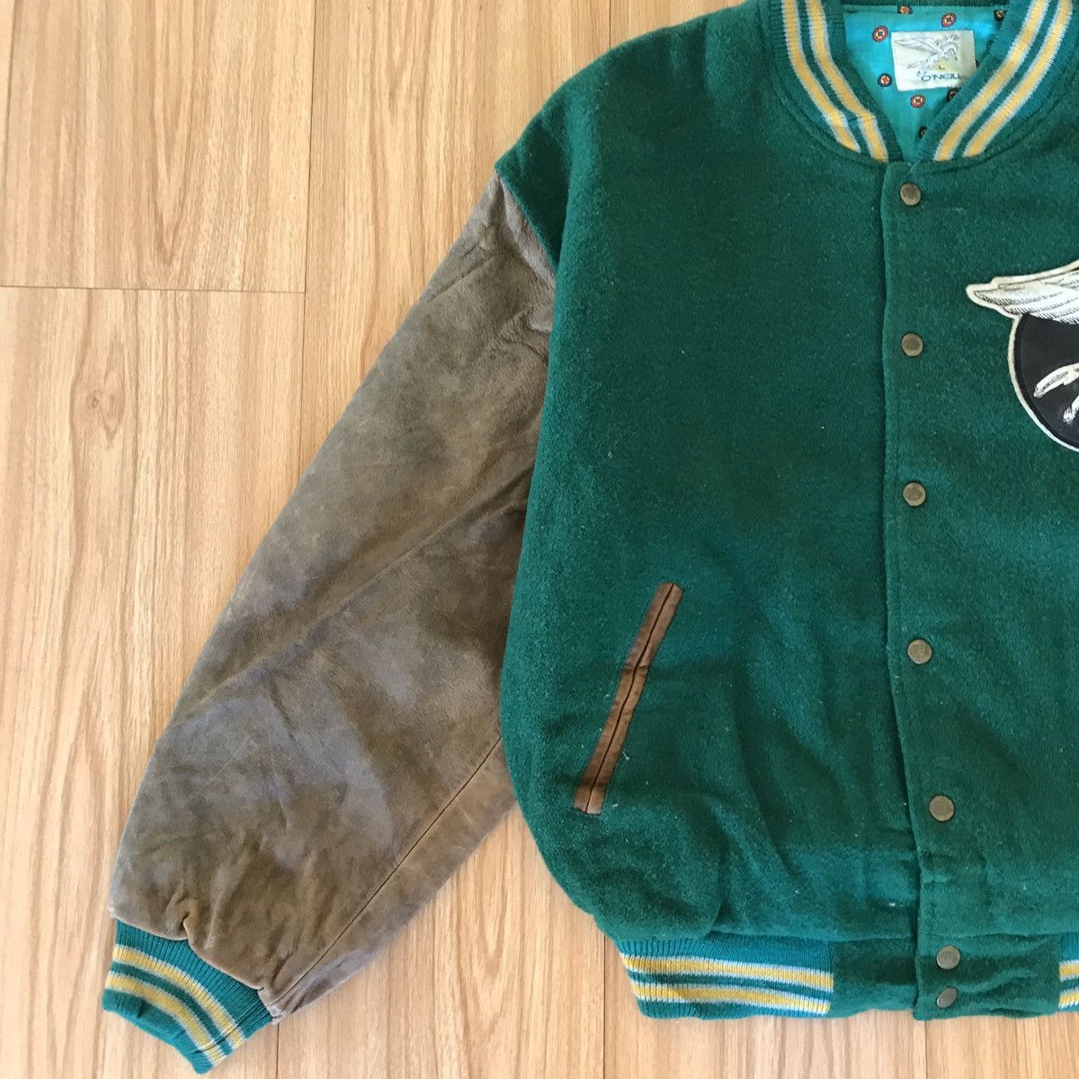 O'Neill 🔥RARE VINTAGE O'NIELL WITH FRIENDSHIP VARSITY BOMBER JACKE Size US L / EU 52-54 / 3 - 9 Thumbnail