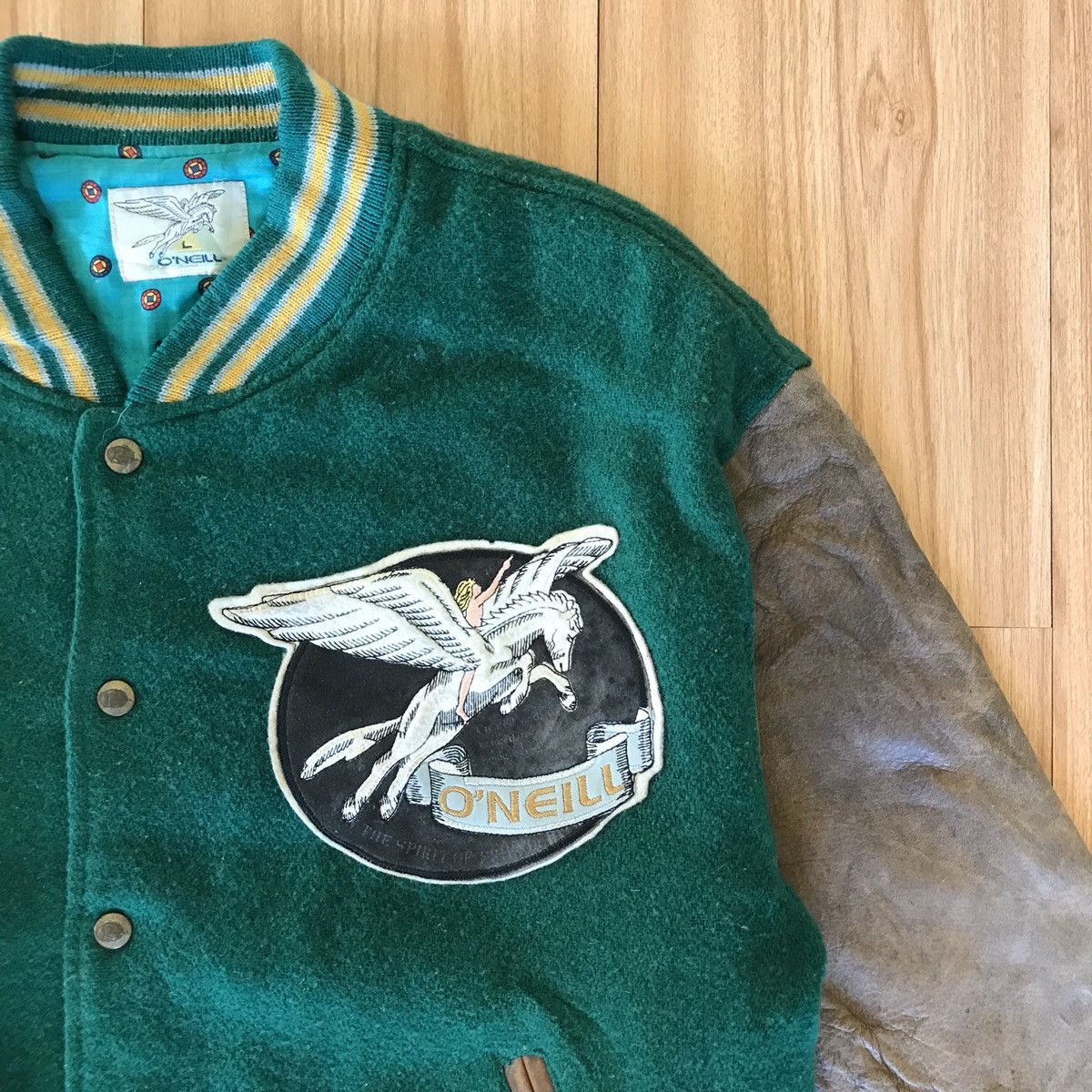 O'Neill 🔥RARE VINTAGE O'NIELL WITH FRIENDSHIP VARSITY BOMBER JACKE Size US L / EU 52-54 / 3 - 10 Thumbnail