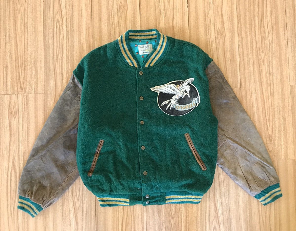 O'Neill 🔥RARE VINTAGE O'NIELL WITH FRIENDSHIP VARSITY BOMBER JACKE Size US L / EU 52-54 / 3 - 2 Thumbnail