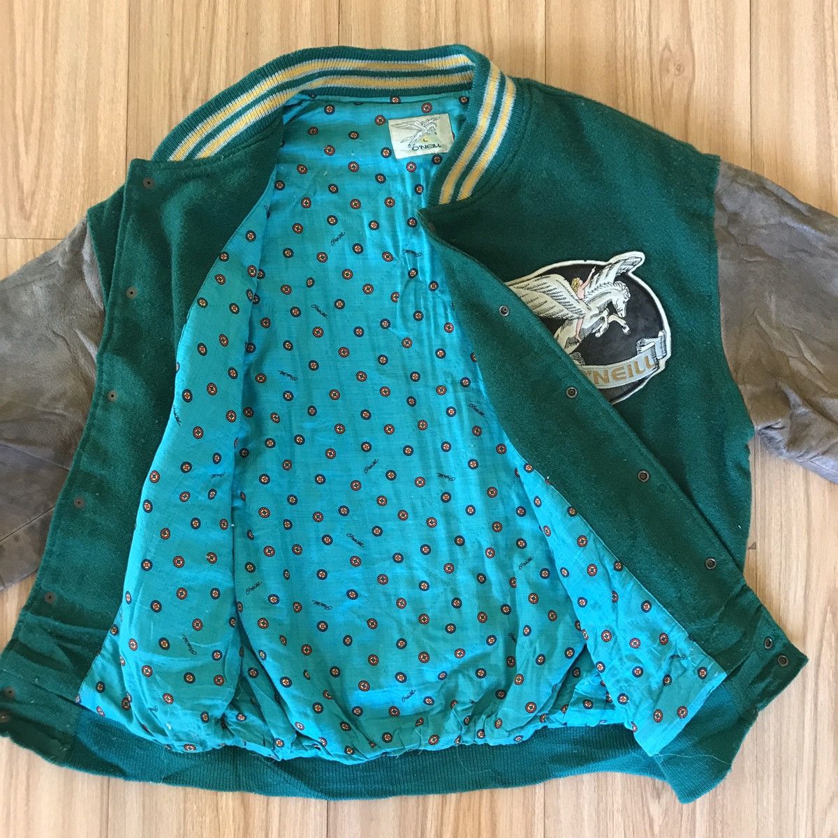 O'Neill 🔥RARE VINTAGE O'NIELL WITH FRIENDSHIP VARSITY BOMBER JACKE Size US L / EU 52-54 / 3 - 15 Thumbnail