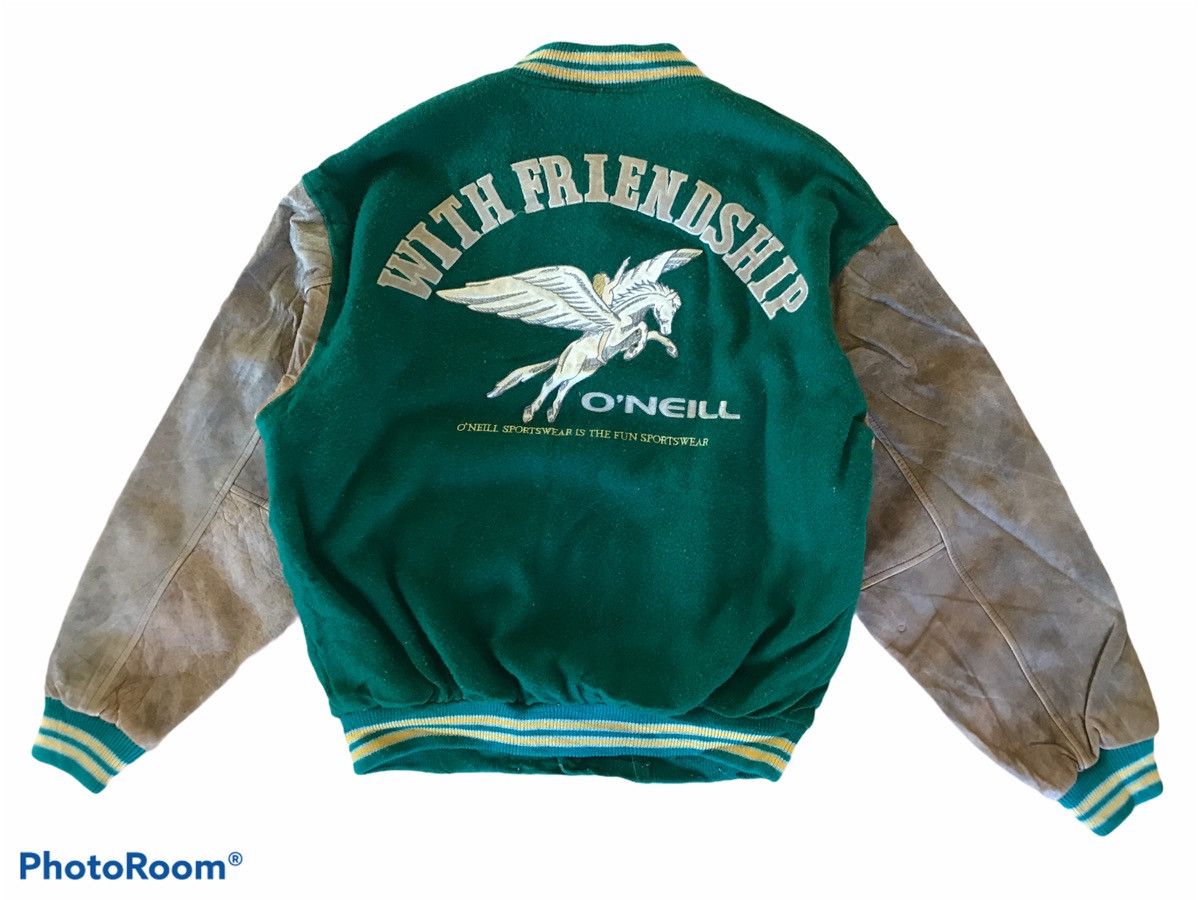 O'Neill 🔥RARE VINTAGE O'NIELL WITH FRIENDSHIP VARSITY BOMBER JACKE Size US L / EU 52-54 / 3 - 3 Thumbnail