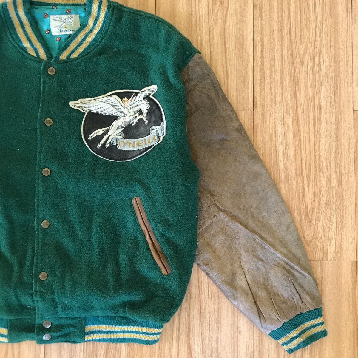 O'Neill 🔥RARE VINTAGE O'NIELL WITH FRIENDSHIP VARSITY BOMBER JACKE Size US L / EU 52-54 / 3 - 8 Thumbnail