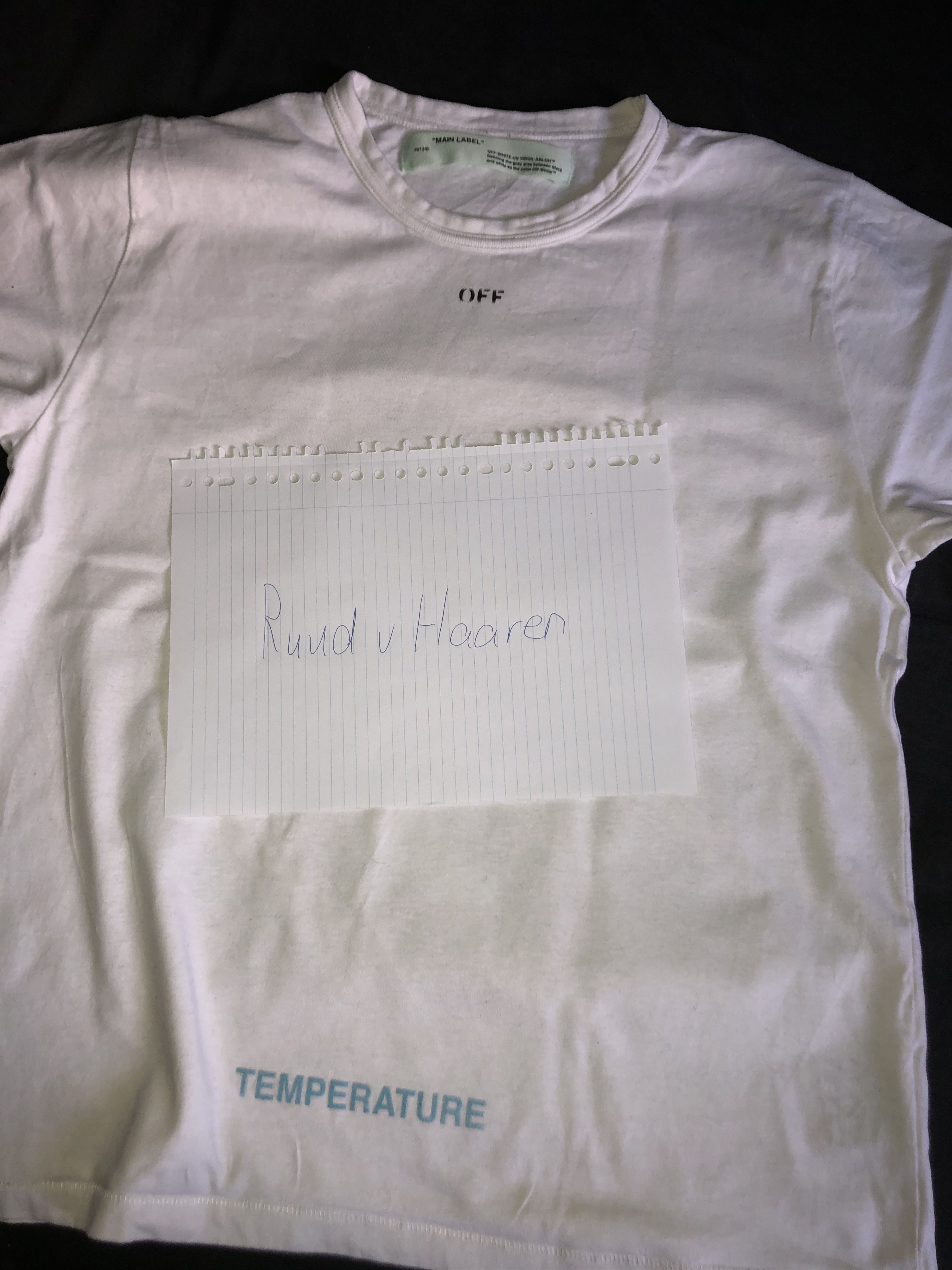 Off white diag temperature t shirt hotsell