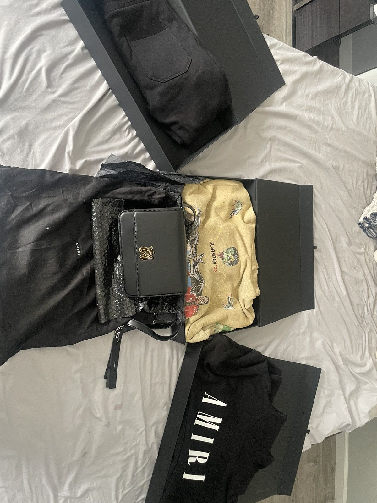 Amiri BLOOD 38' HOODIE SUPIMA COTTON LOOP TERRY HEATHER BIRCH Size US XS / EU 42 / 0 - 14 Thumbnail