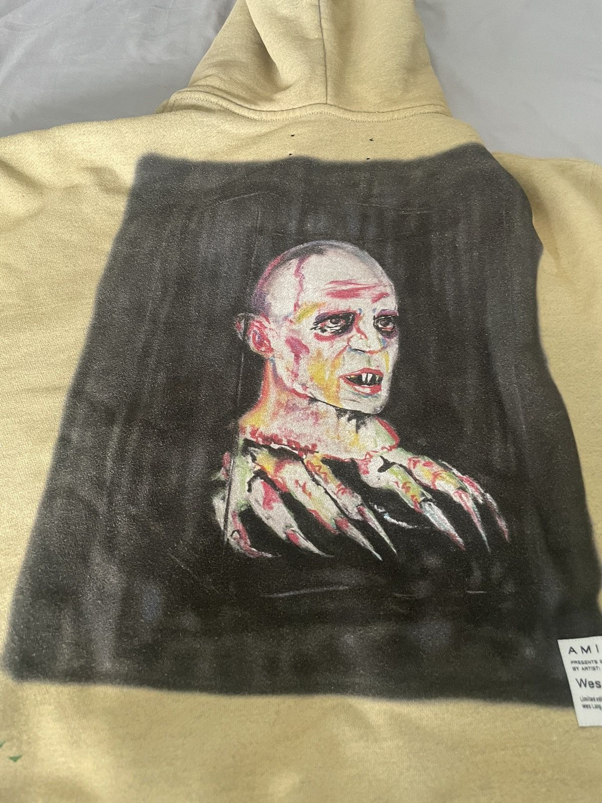 Amiri BLOOD 38' HOODIE SUPIMA COTTON LOOP TERRY HEATHER BIRCH Size US XS / EU 42 / 0 - 11 Thumbnail