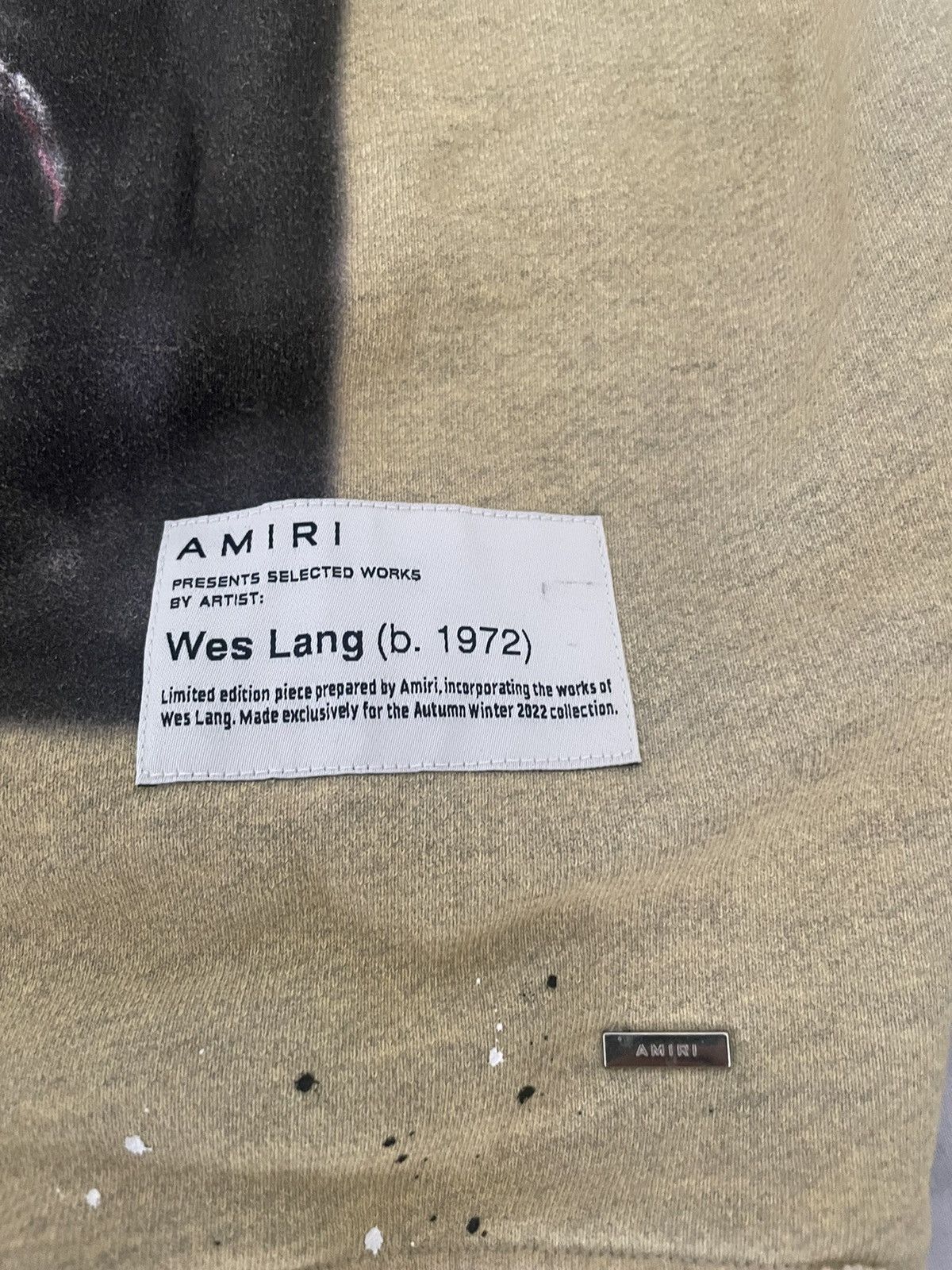 Amiri BLOOD 38' HOODIE SUPIMA COTTON LOOP TERRY HEATHER BIRCH Size US XS / EU 42 / 0 - 12 Thumbnail