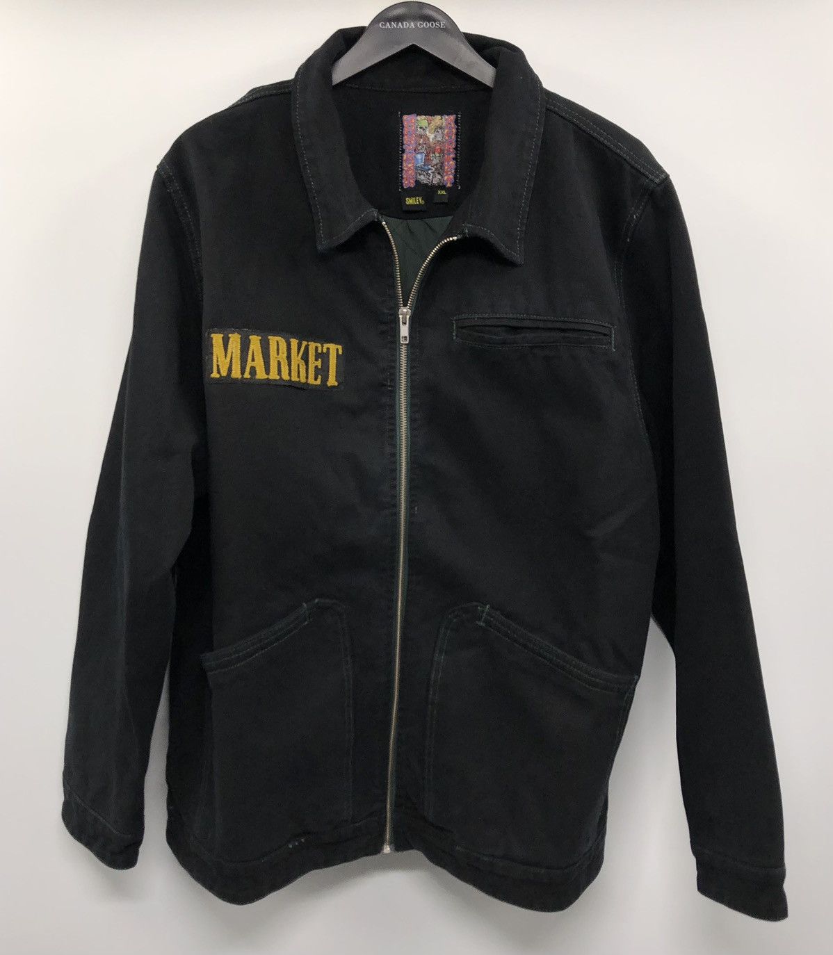 Other Market Guns N’ Roses Smiley Cross Album Black Canvas Jacket Size US XXL / EU 58 / 5 - 11 Thumbnail