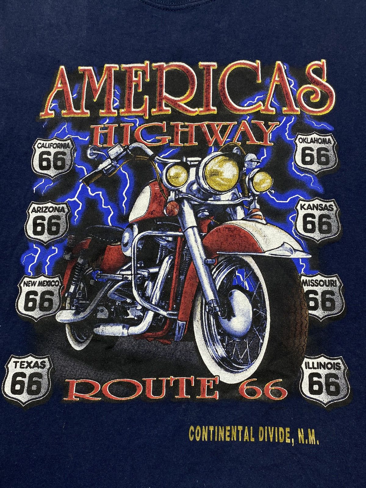 Japanese Brand Vintage Y2k Americas Highway tee streetwear Route 66 size S Size US S / EU 44-46 / 1 - 2 Thumbnail
