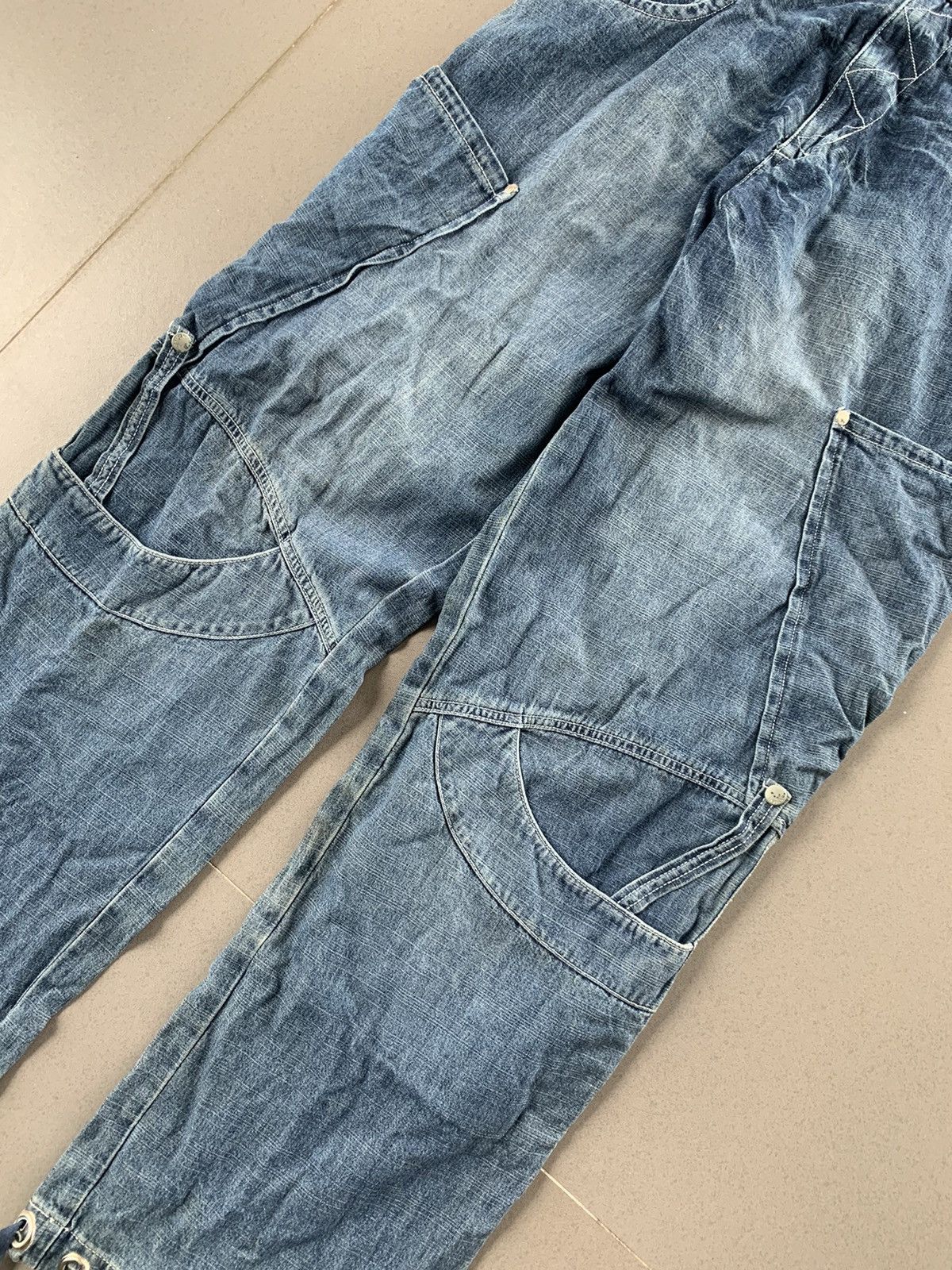 Beauty Beast Vintage Oxygen Jeans Baggy Bondage Cargo Multi Pocket Pants Size US 30 / EU 46 - 5 Thumbnail