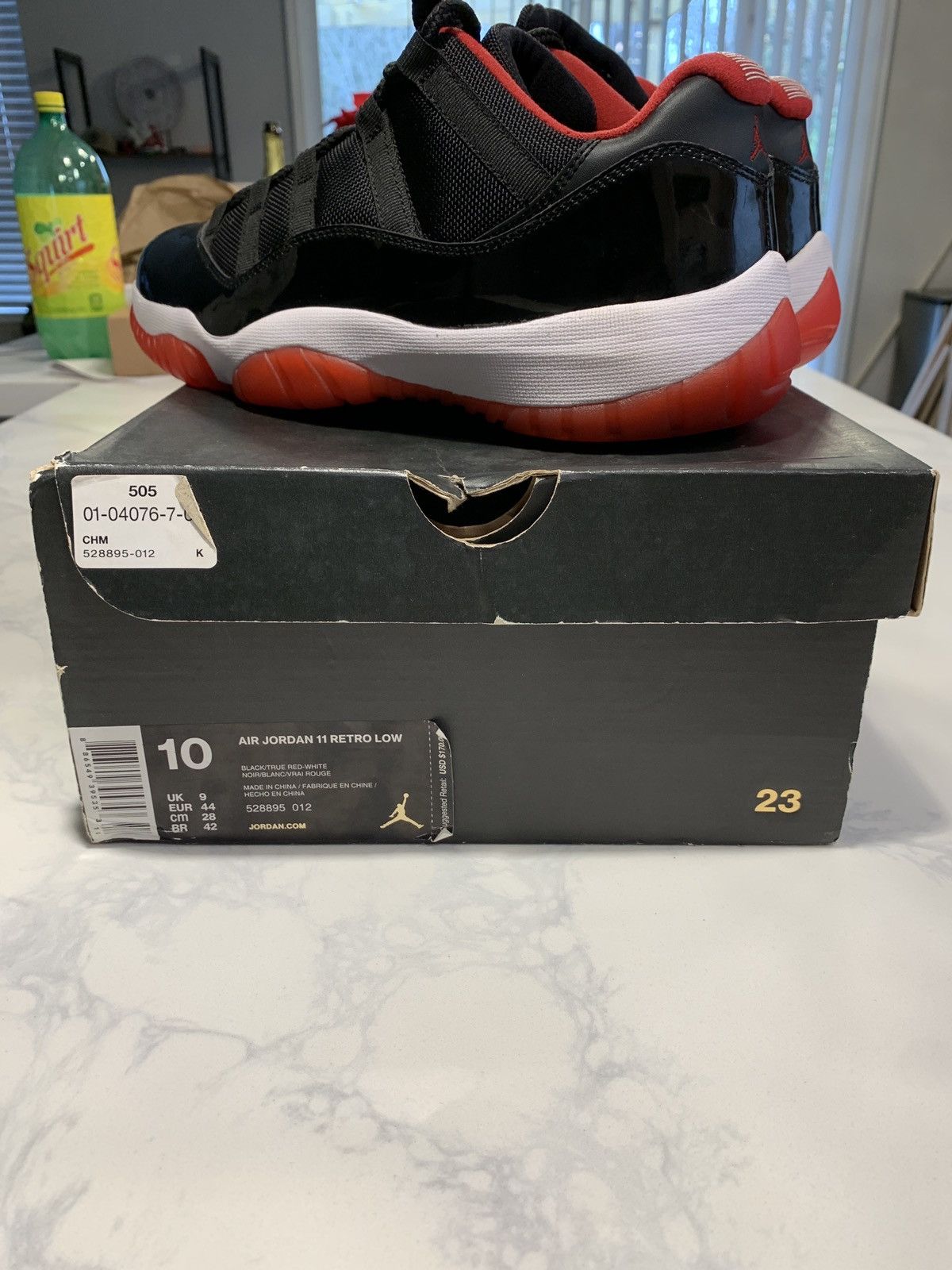 Jordan Brand Air Jordan 11 Retro Low “Bred” 2015 Size US 10 / EU 43 - 7 Thumbnail