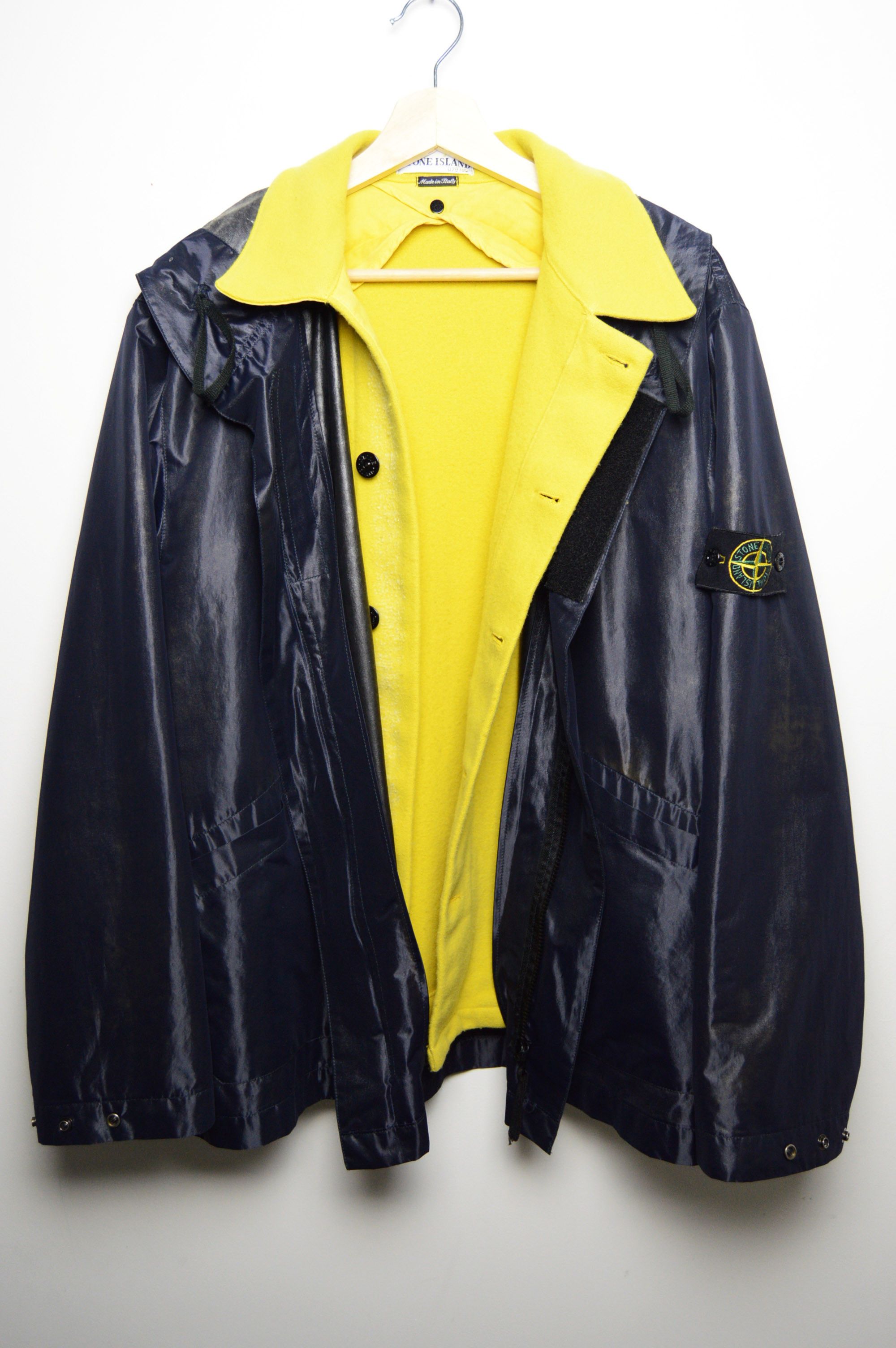 Pre-owned Stone Island Jacket L-xl Archive 3in1 In Purple/yellow