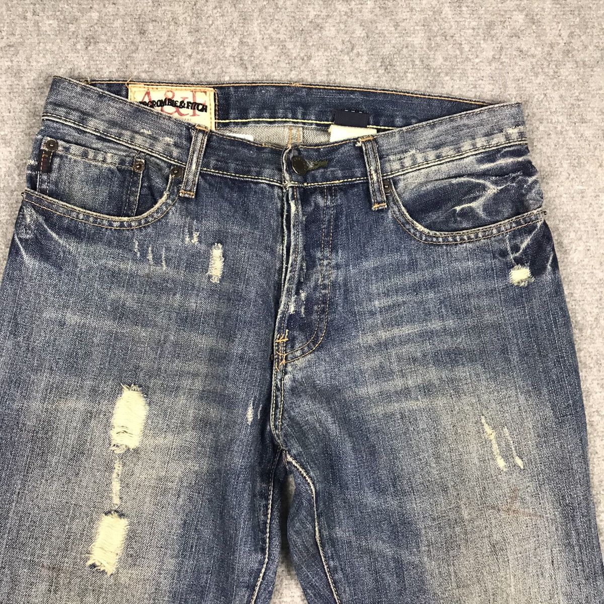 Japanese Brand FLARED JEANS ABERCROMBIE AND FITCH DISTRESSED BAGGY PANTS Size US 32 / EU 48 - 8 Thumbnail