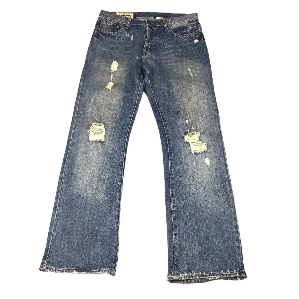 Japanese Brand FLARED JEANS ABERCROMBIE AND FITCH DISTRESSED BAGGY PANTS Size US 32 / EU 48 - 1 Thumbnail