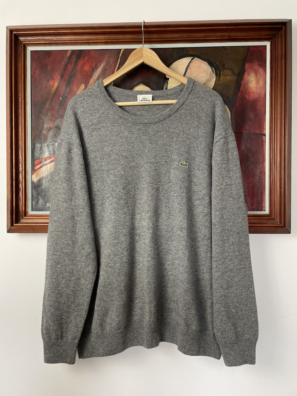 Lacoste Vintage Lacoste Classic Oversize Sweater Casual Wool Knit Size US XL / EU 56 / 4 - 1 Thumbnail