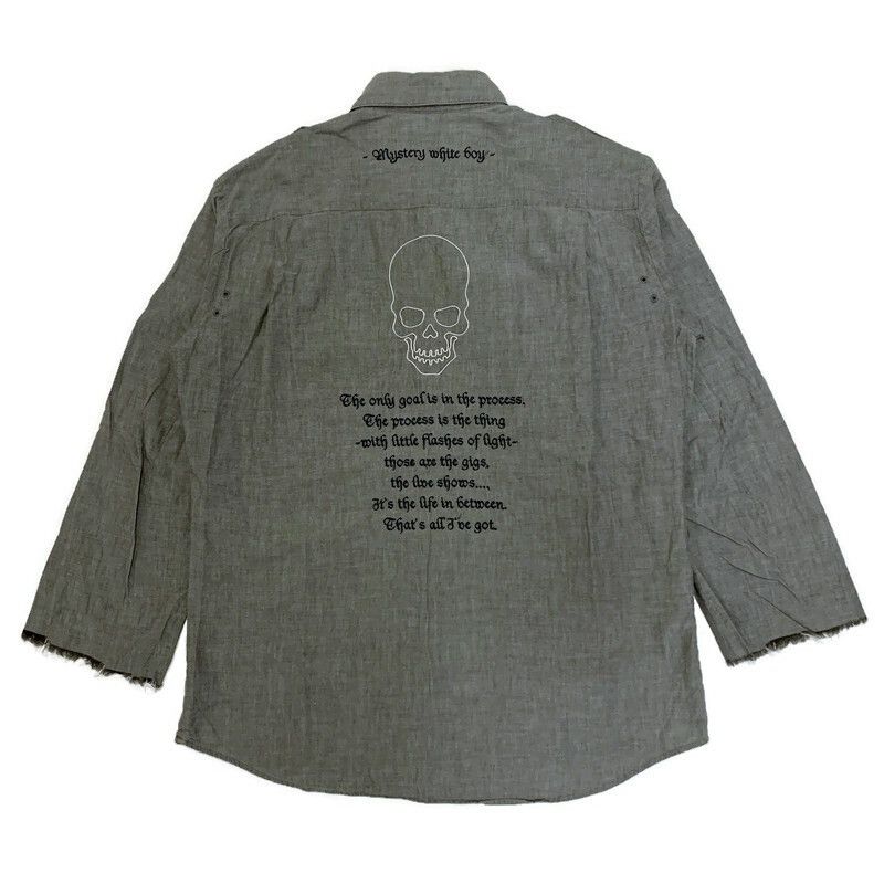image of Number N Ine Number (N)Ine 2001Ss Jeff Buckley Mystery White Boy Shirt in Blue, Men's (Size Large)