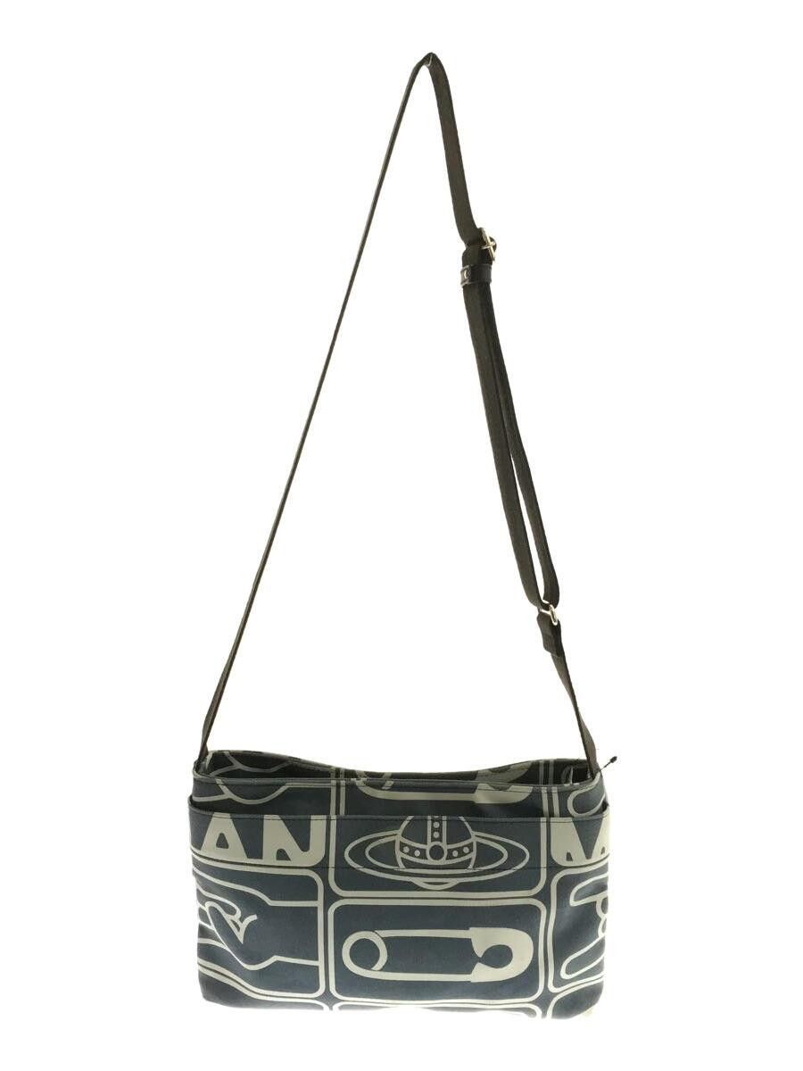 image of Vivienne Westwood Safety Pin Orb Shoulder Bag in Blue, Men's