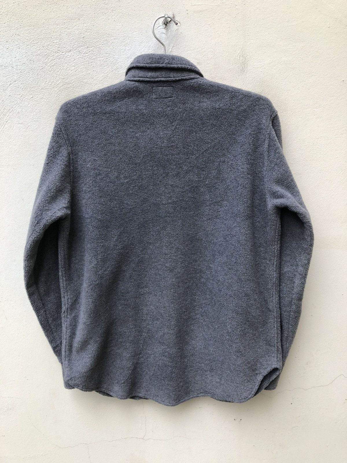 Beams Japan Vintage Beams Grey Bulky Malden Mills Fleece Button Shirt Size US M / EU 48-50 / 2 - 7 Thumbnail