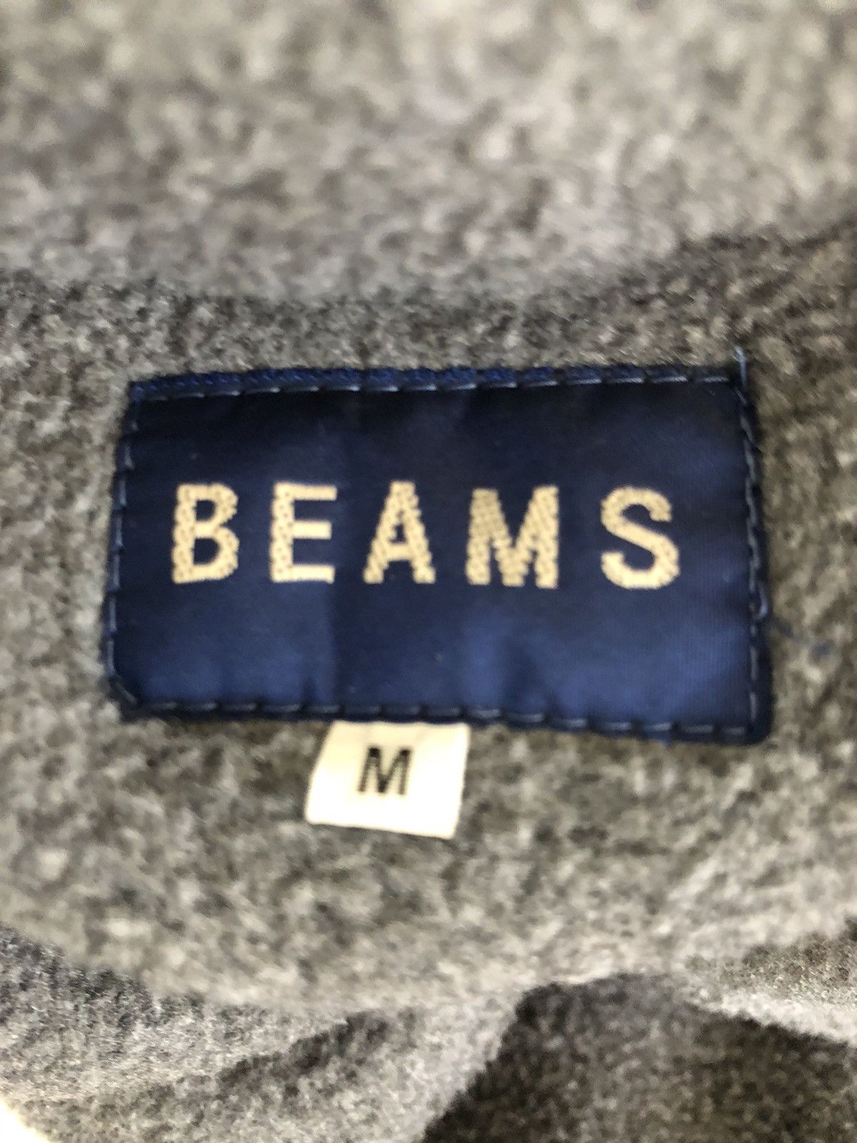 Beams Japan Vintage Beams Grey Bulky Malden Mills Fleece Button Shirt Size US M / EU 48-50 / 2 - 8 Thumbnail