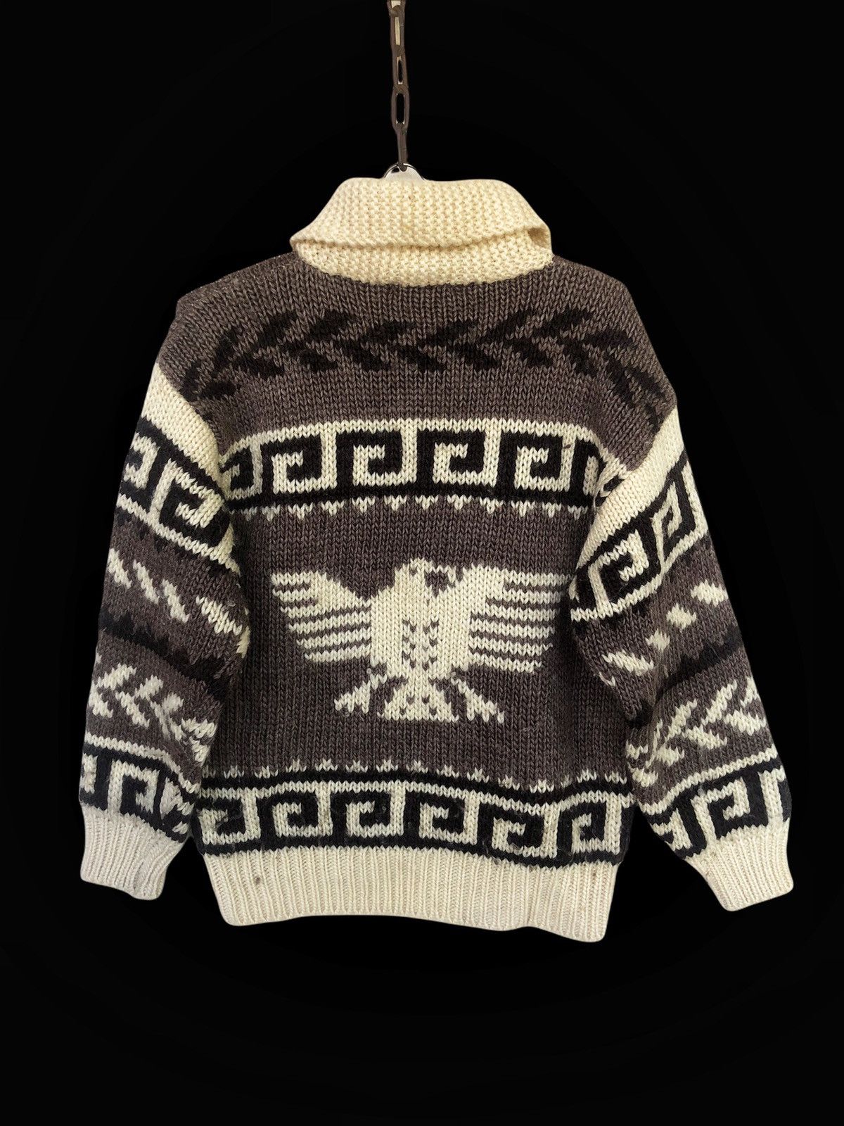 Vintage 60s Thunder Bird Junya Navajo Thick Wool Cowichan Knitwear Size US M / EU 48-50 / 2 - 4 Thumbnail