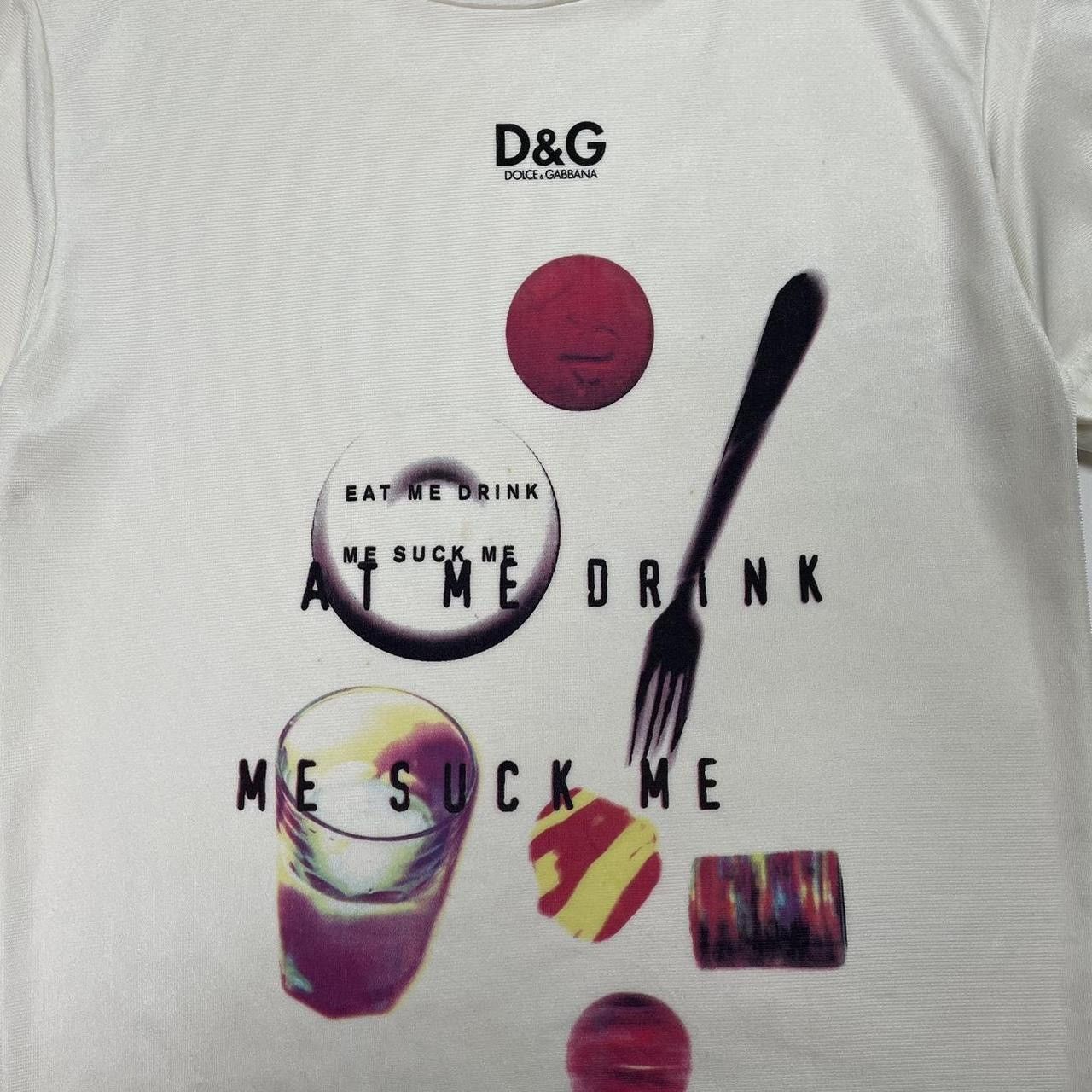 Dolce & Gabbana Y2K Dolce and Gabbana Porn T-Shirt D & G Eat me suck me Size XS / US 0-2 / IT 36-38 - 2 Thumbnail