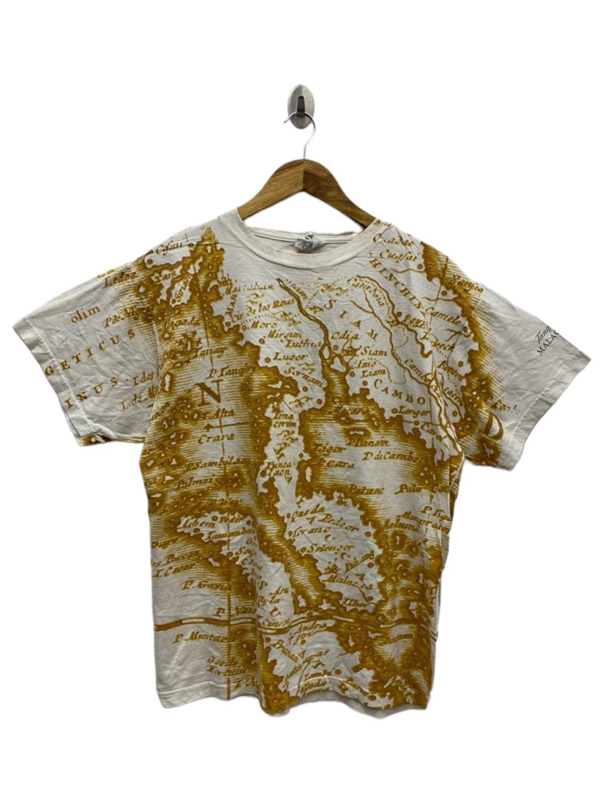 Vintage Art Map Over Print Shirt. #KD1