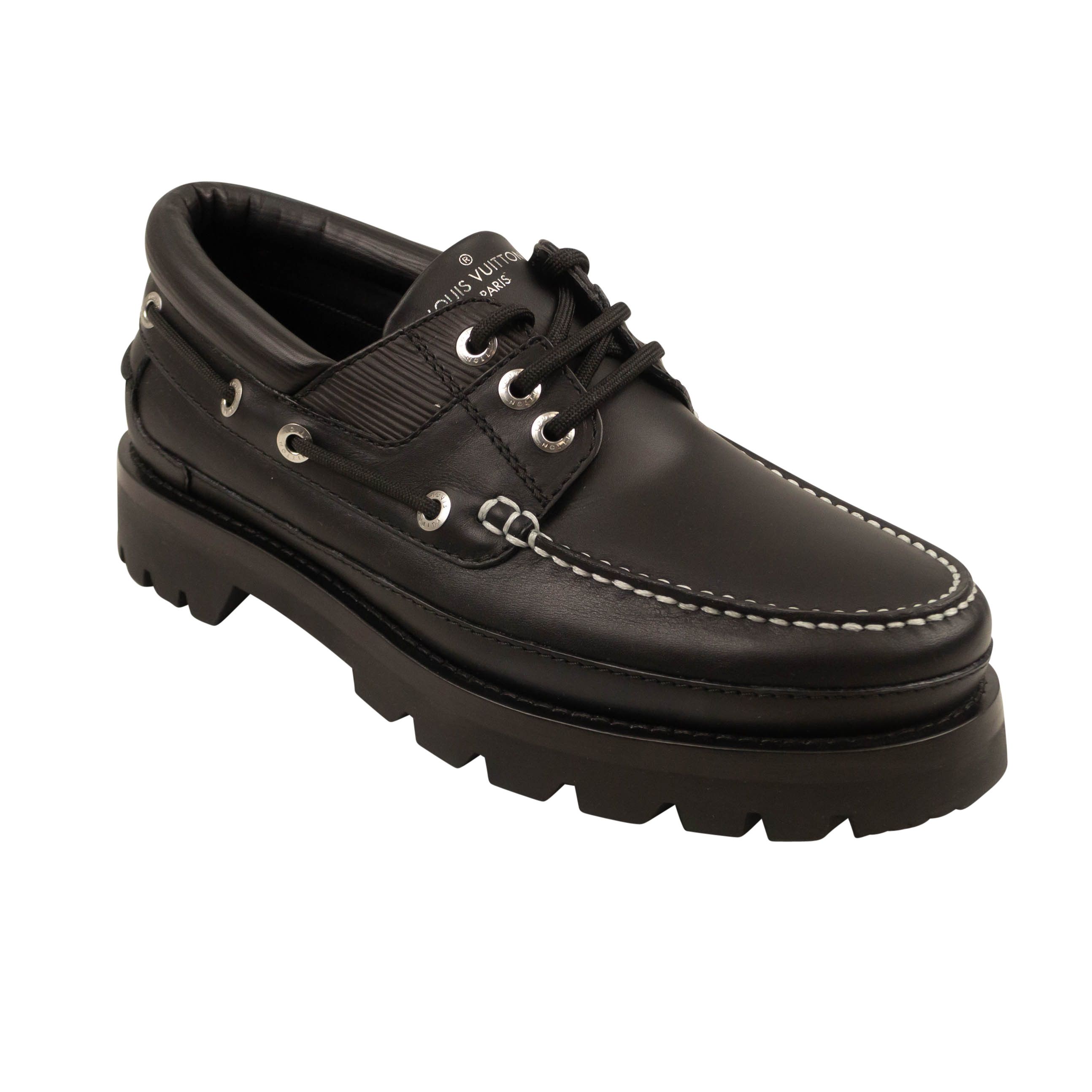 Louis Vuitton Black Summerland Boat Shoes Size 6/39 | Grailed