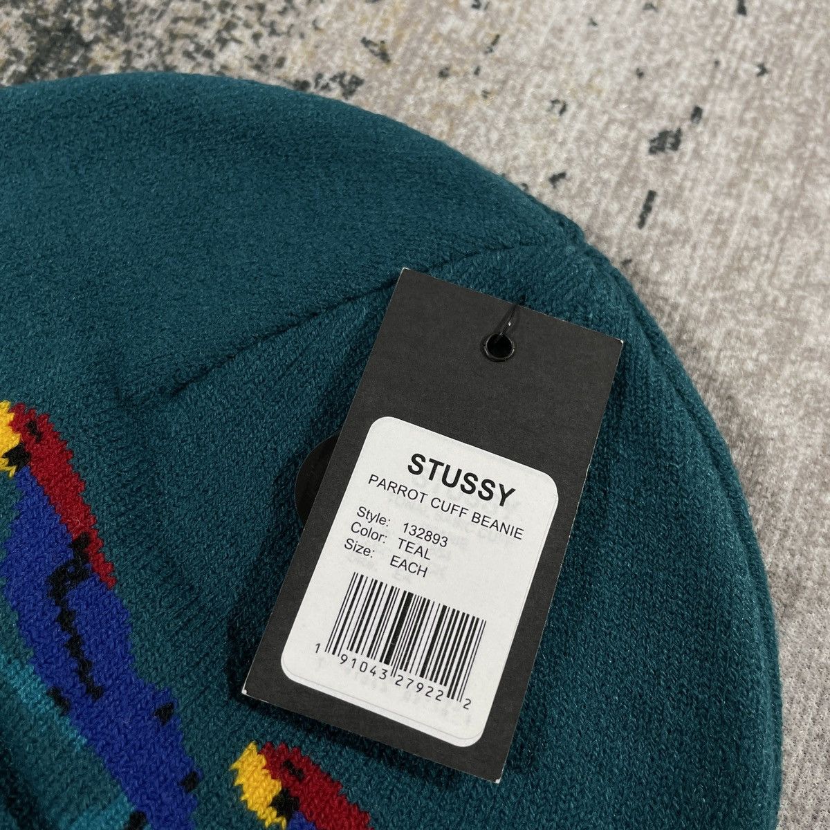 Vintage Stussy Beanie Cuff Parrot Teal Size ONE SIZE - 2 Thumbnail