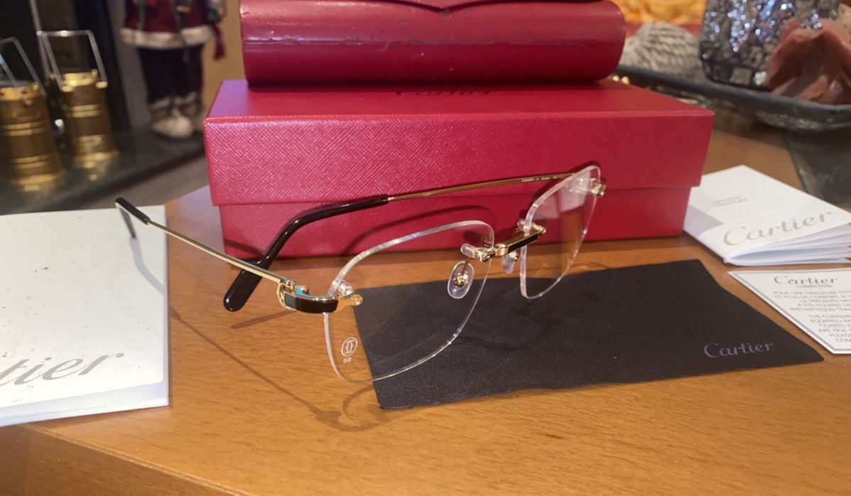 Cartier Cartier CT0343O Gold Black Rimless | Grailed